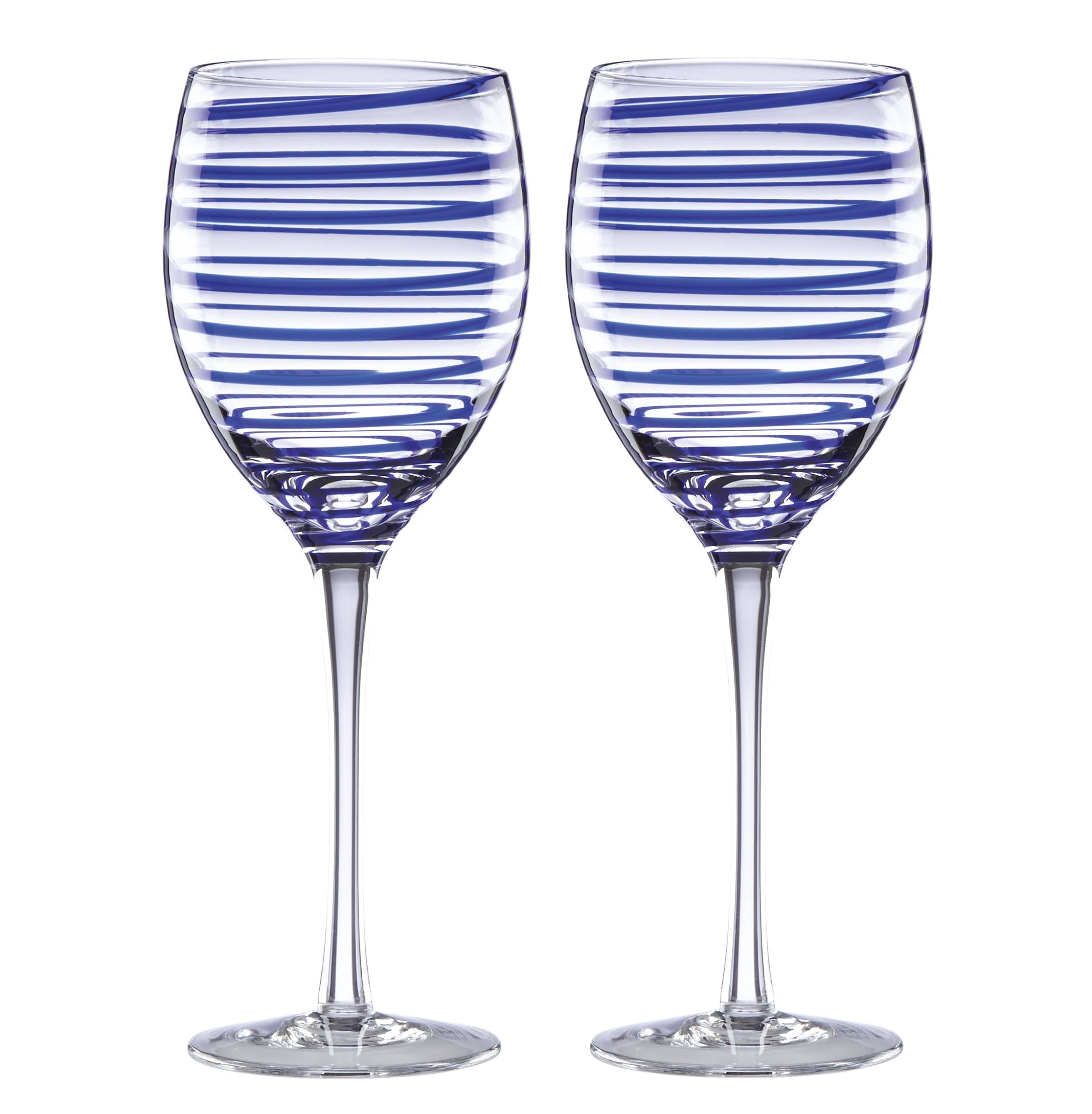 Elegant Wine Glasses Set of 2 with Ring Design | Charlotte Street