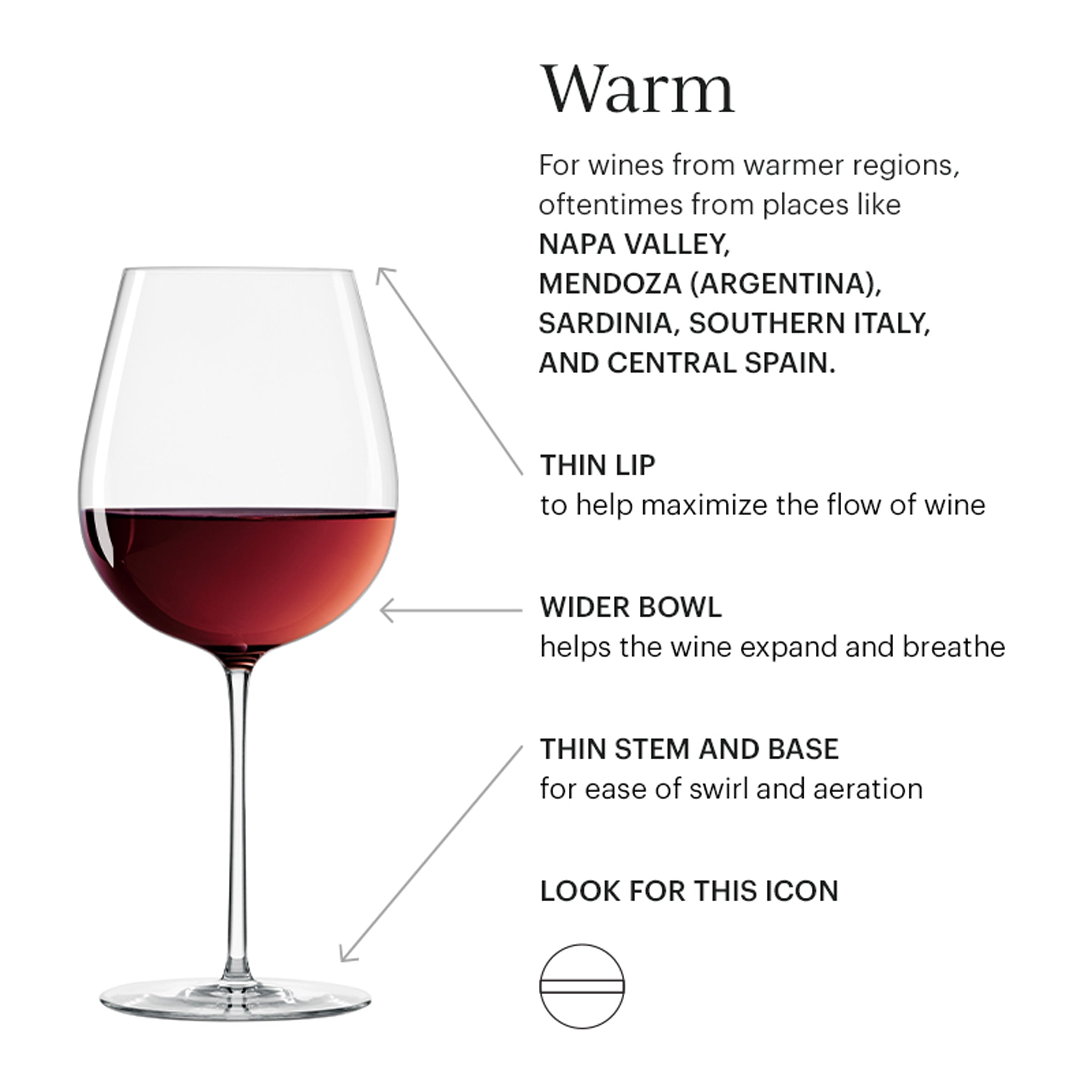 Warm Region Wine Glasses Set of 2 - Lead-Free Crystal | Tuscany Signature