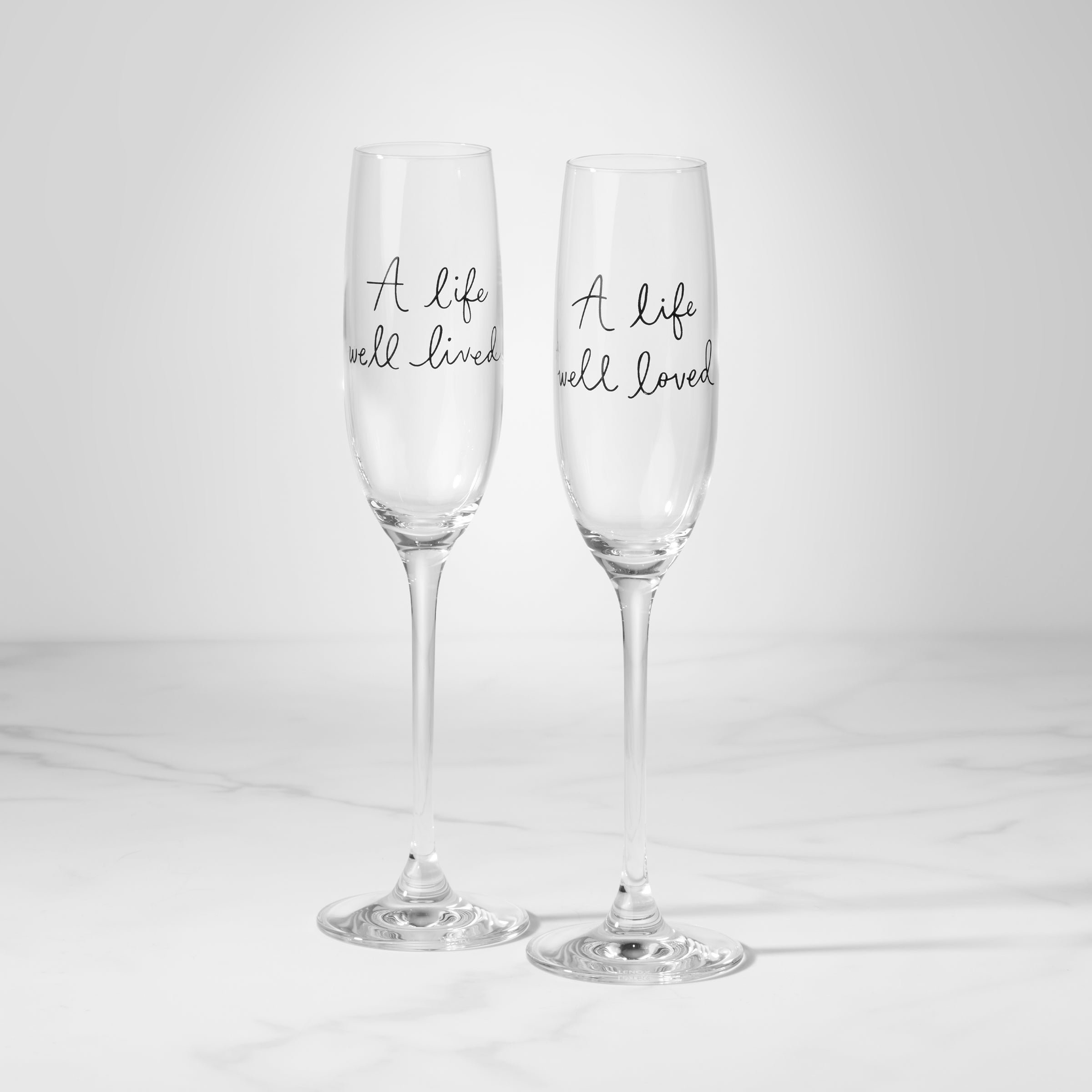 Wedding Toasting Flutes Set - Charmed Life 2-Piece Glass Gift