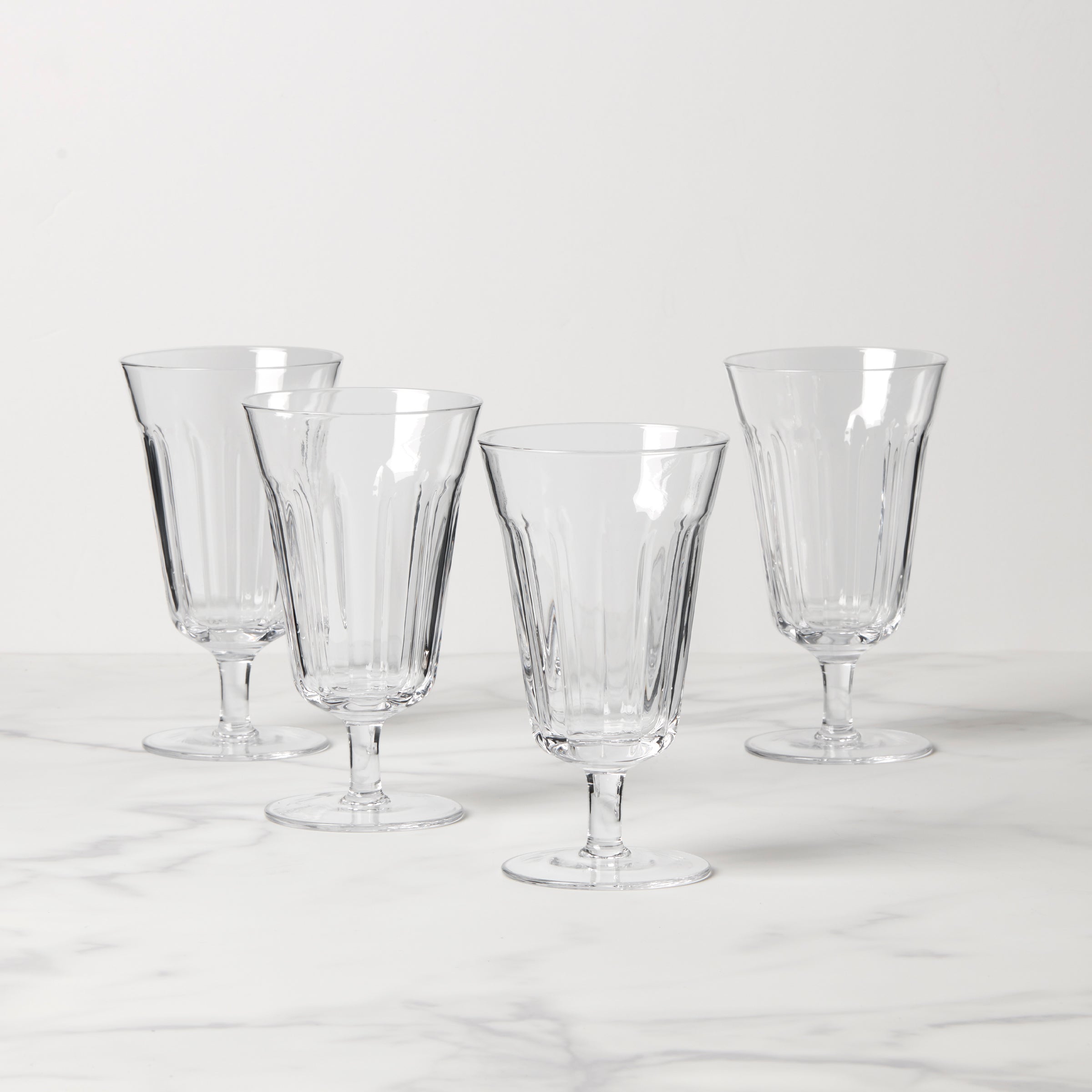 Handcrafted French Perle Tall Stem Glasses - Set of 4