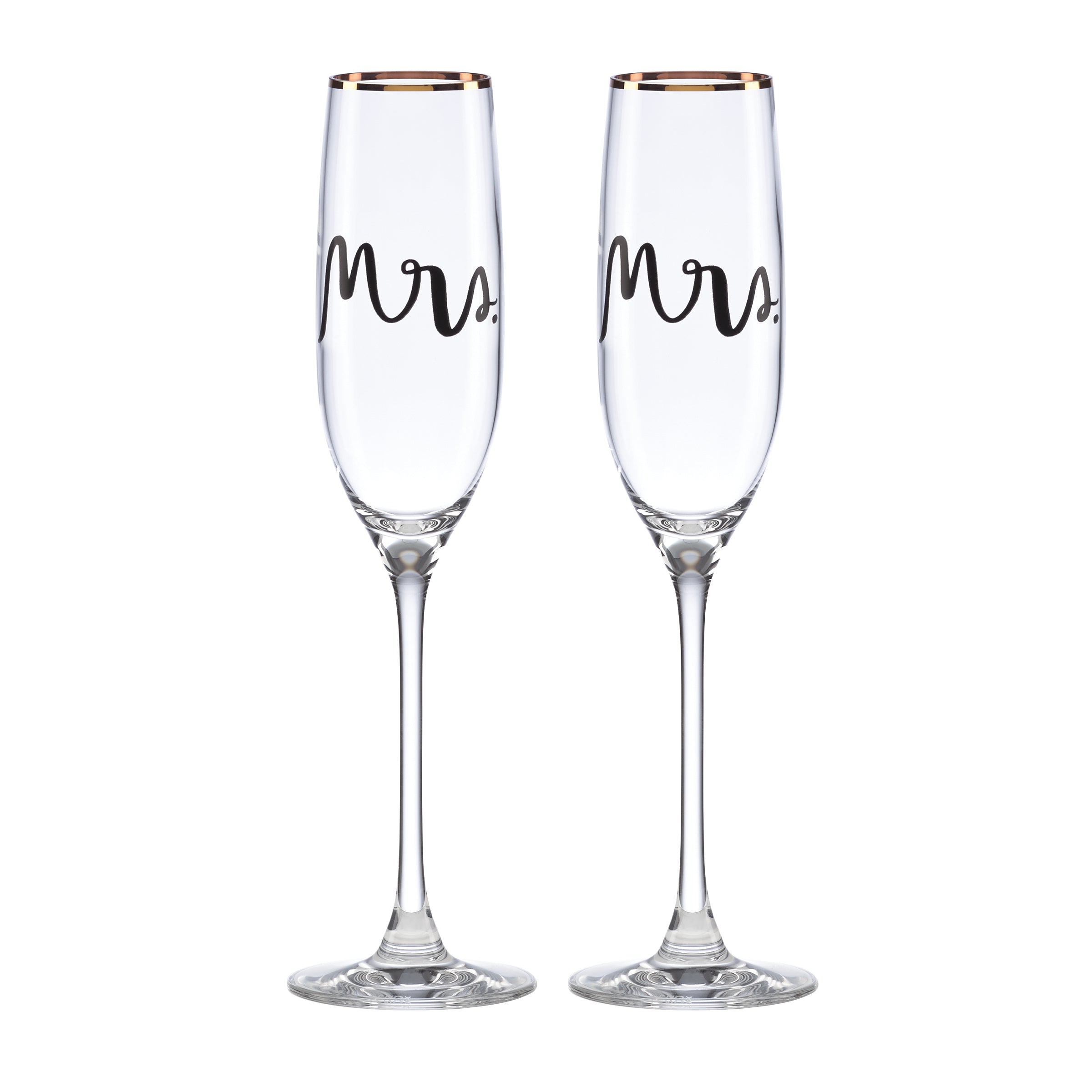 Mrs. & Mrs. Champagne Flutes Set of 2 - Kate Spade New York