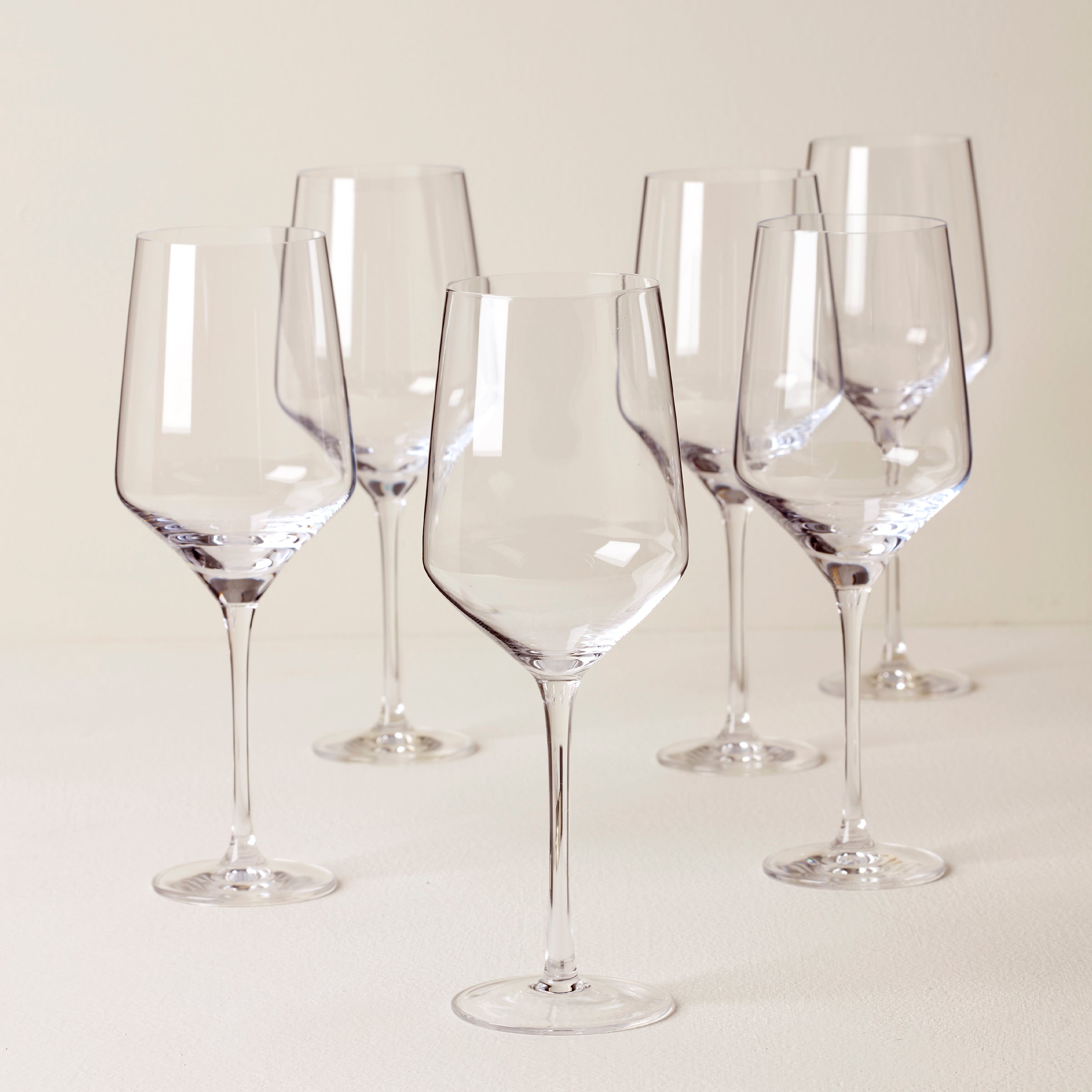 Angled Wine Glasses Set of 6 for Entertaining | Tuscany Classics