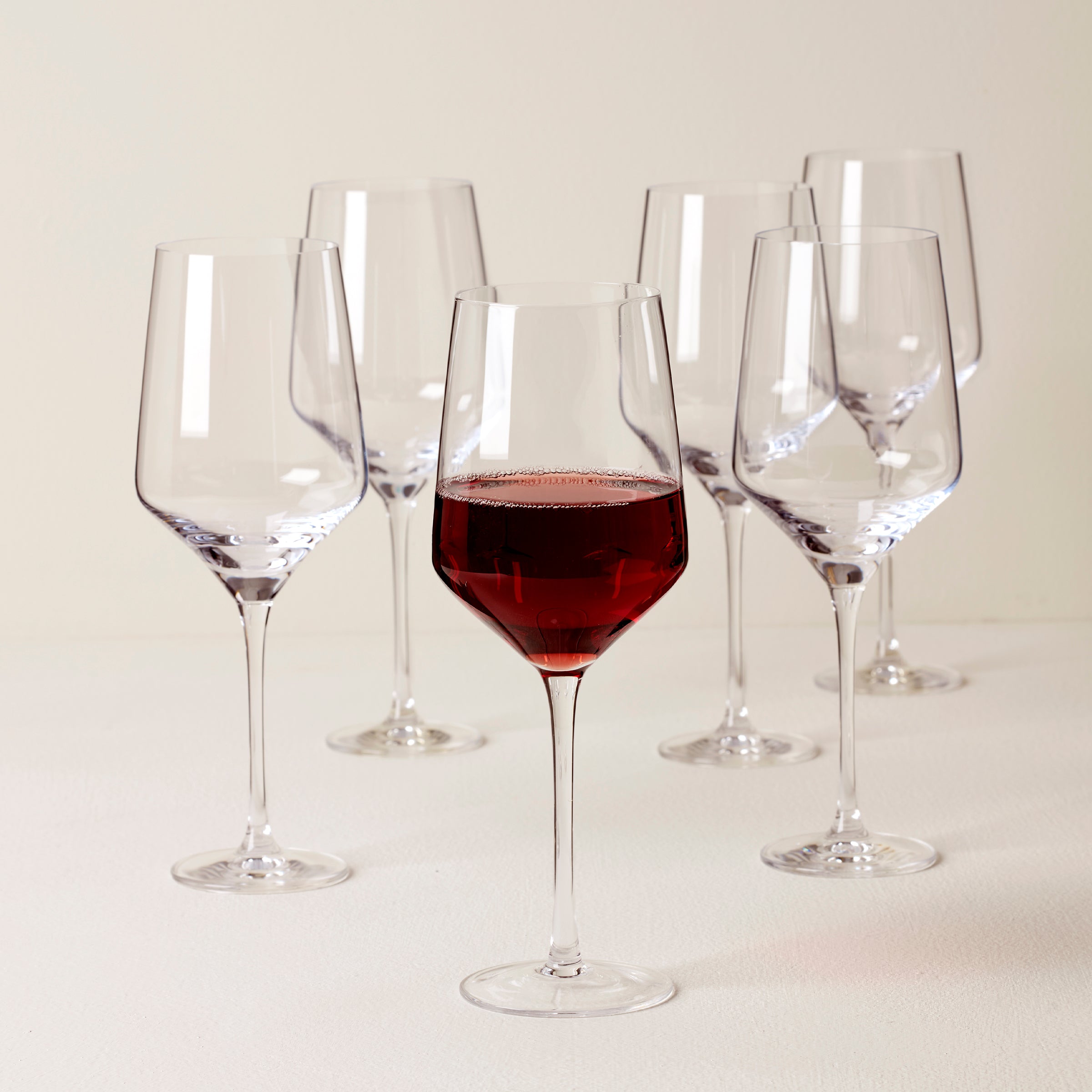 Angled Wine Glasses Set of 6 for Entertaining | Tuscany Classics