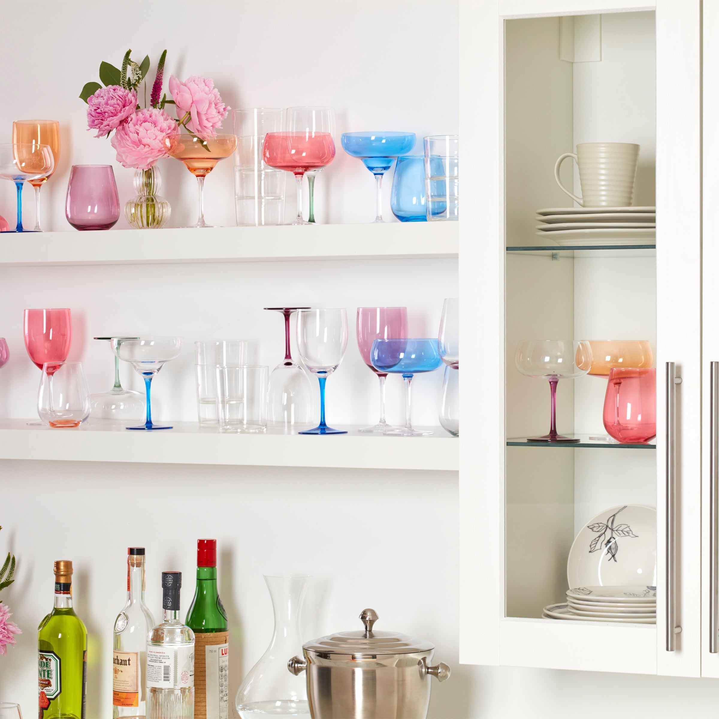 Colorful Wine Glasses Set of 4 for Entertaining | Bottoms Up