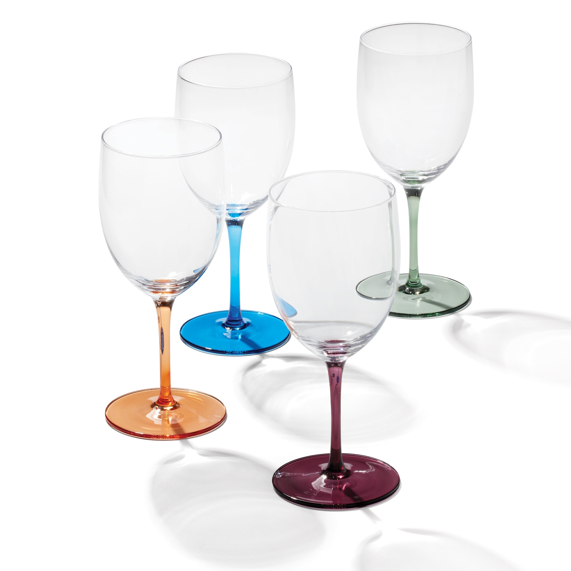 Colorful Wine Glasses Set of 4 for Entertaining | Bottoms Up