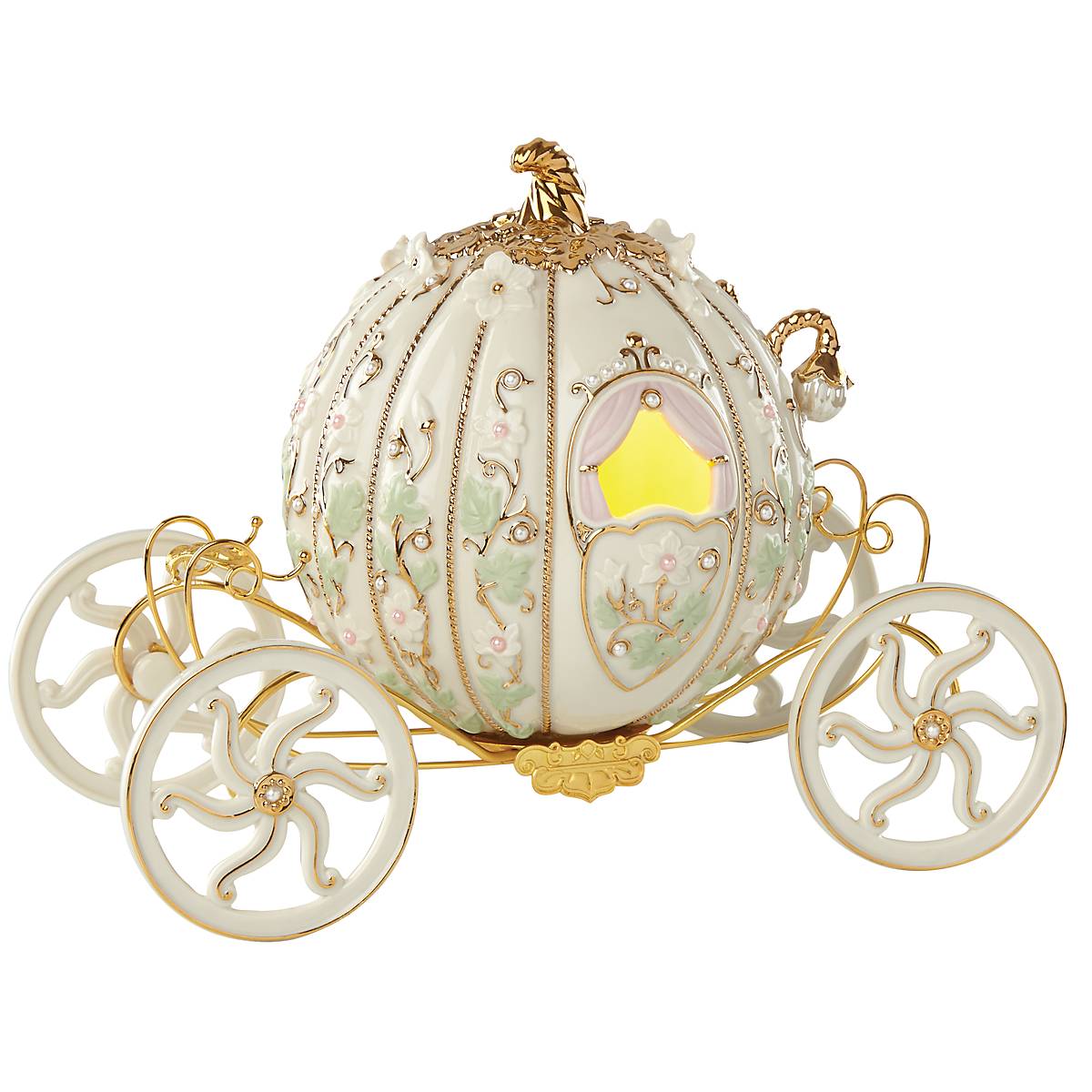 Cinderella's Ceramic Coach Figurine with 24K Gold Accents | Disney Collection