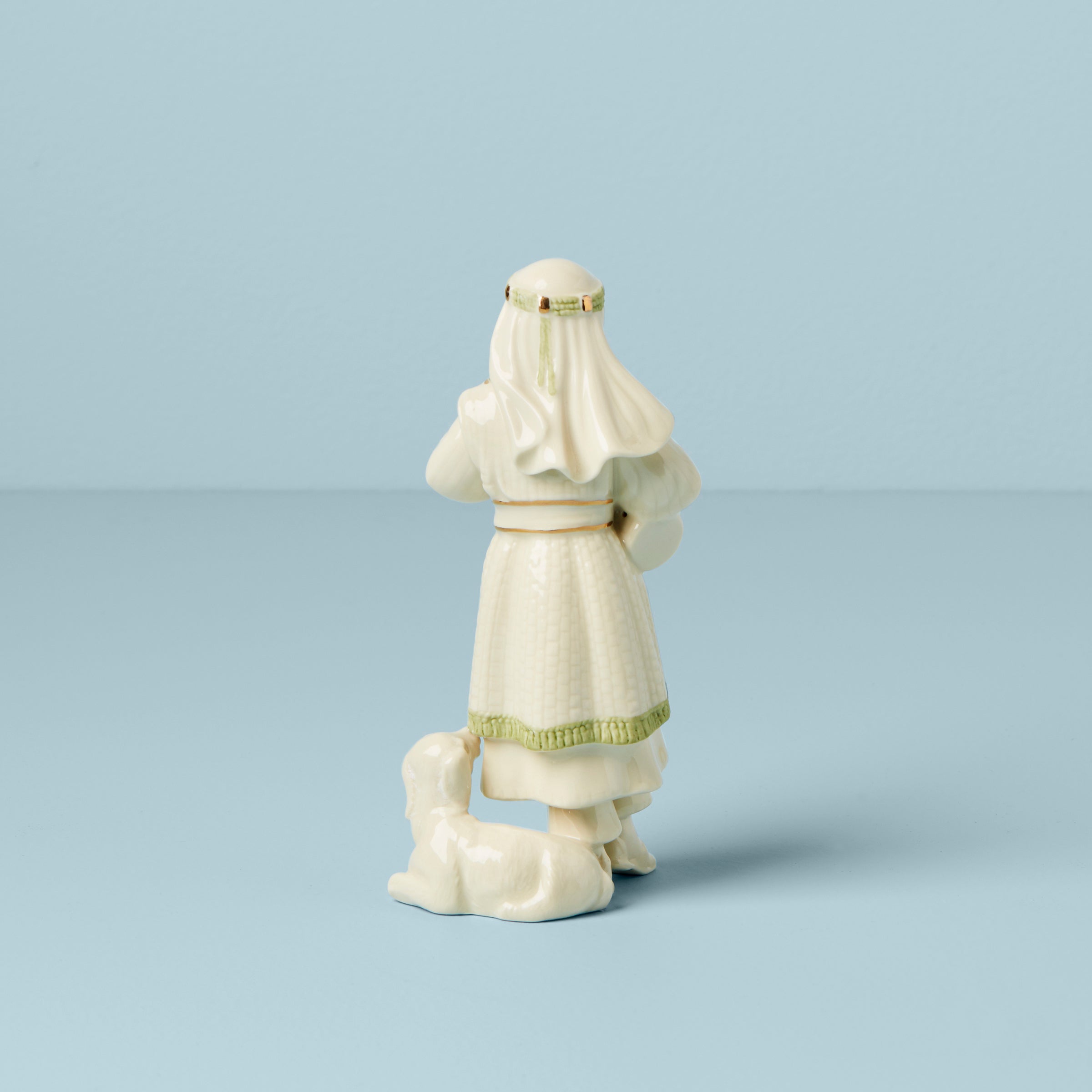 Ceramic Nativity Drummer Boy Figurine with Gold Accents | First Blessing