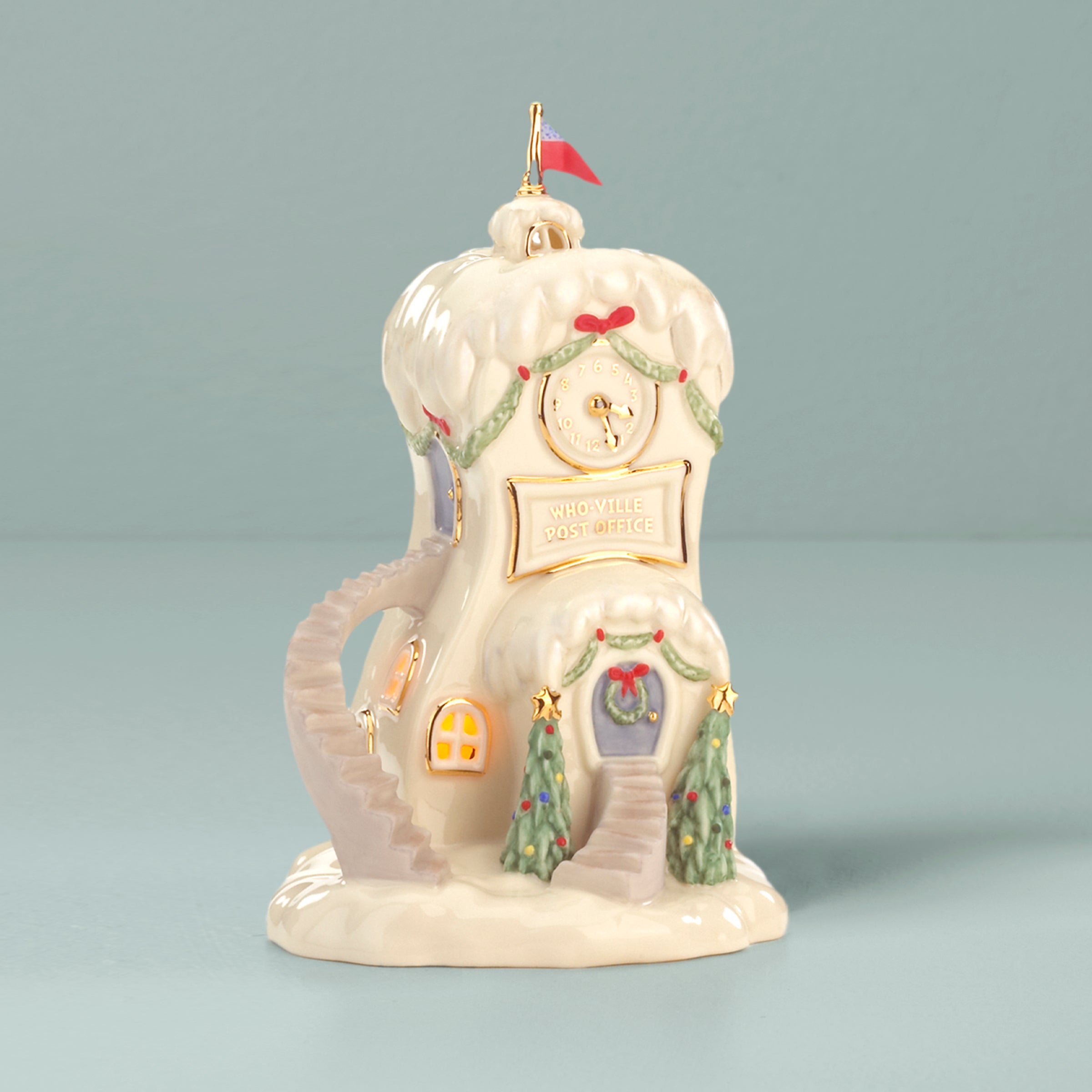 Porcelain Who-Ville Post Office Figurine for Holiday Displays | Dr. Seuss
