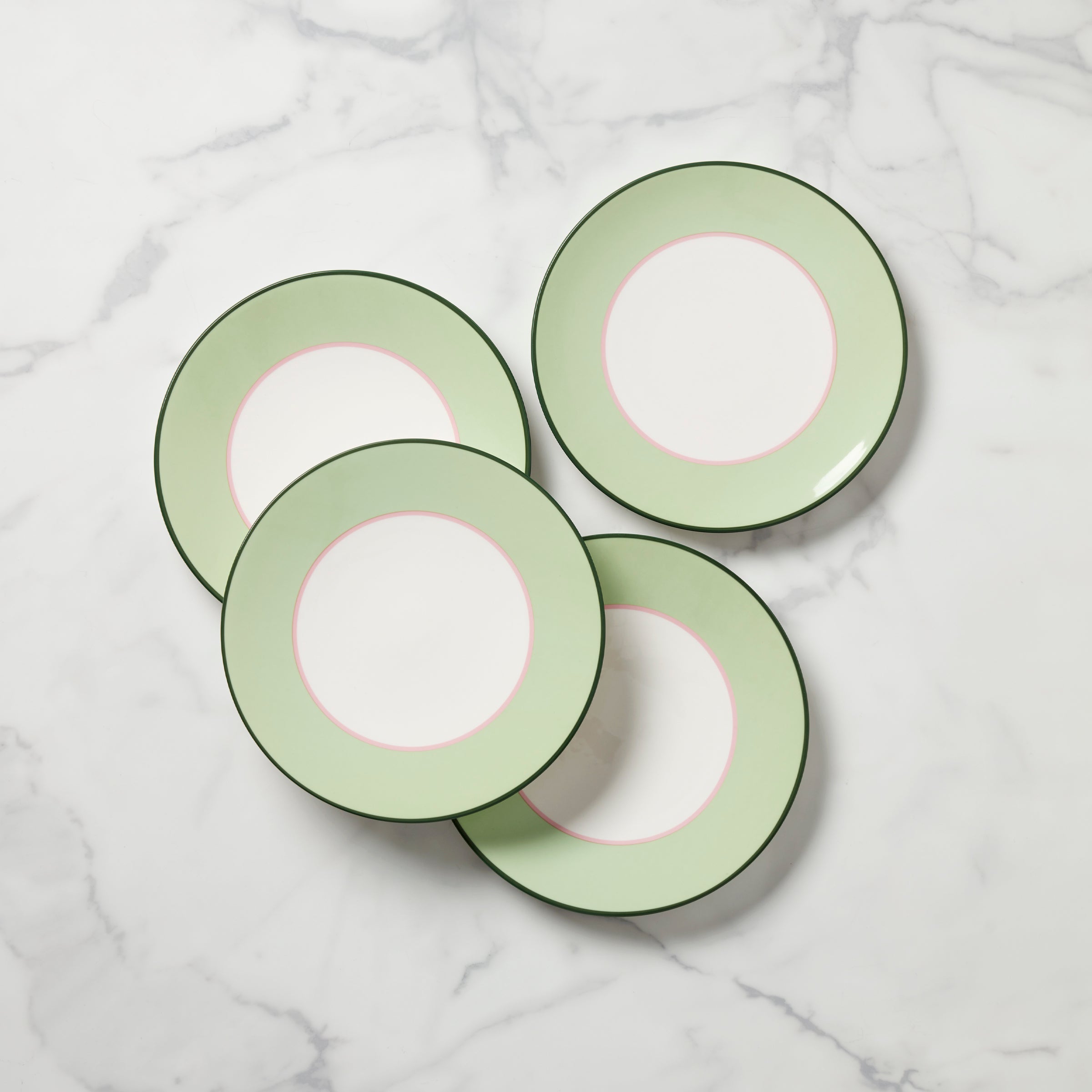 Green & Pink Accent Plates - Set of 4 | Kate Spade New York