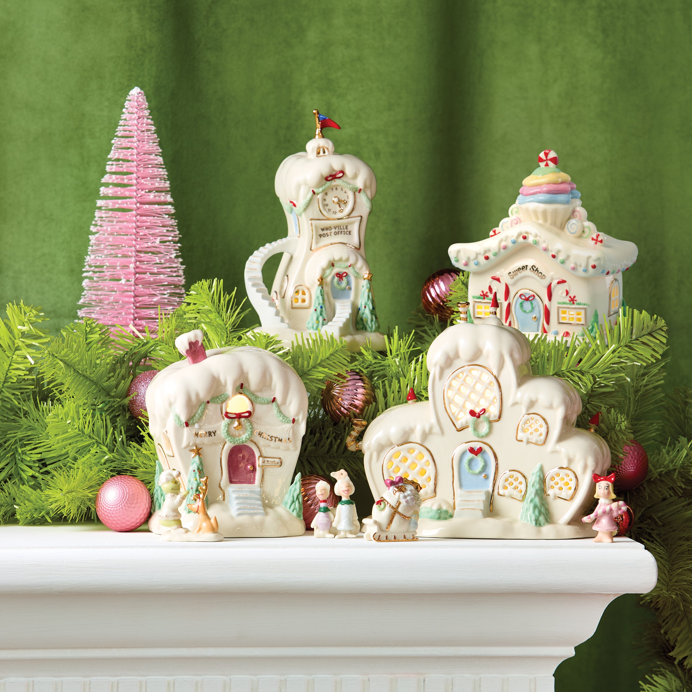 Porcelain Who-Ville House Figurine | Dr. Seuss Grinchmas Decor