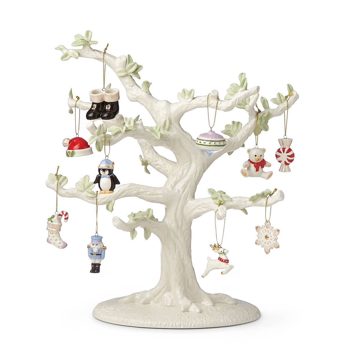 Ivory Porcelain Ornament Tree for Mini Decor | Handcrafted Display