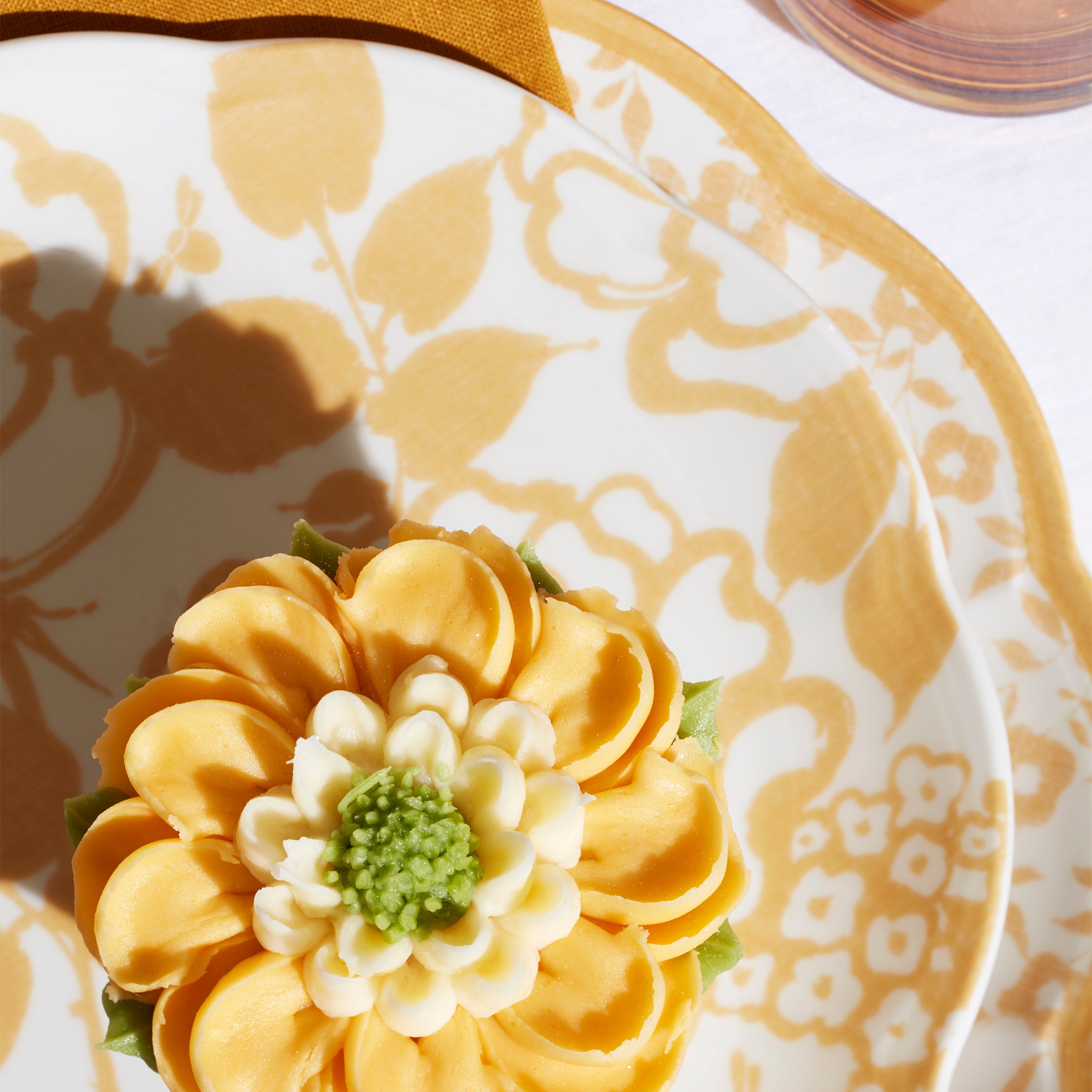 Goldenrod Cottagecore Accent Plates - Set of 4 | Butterfly Meadow