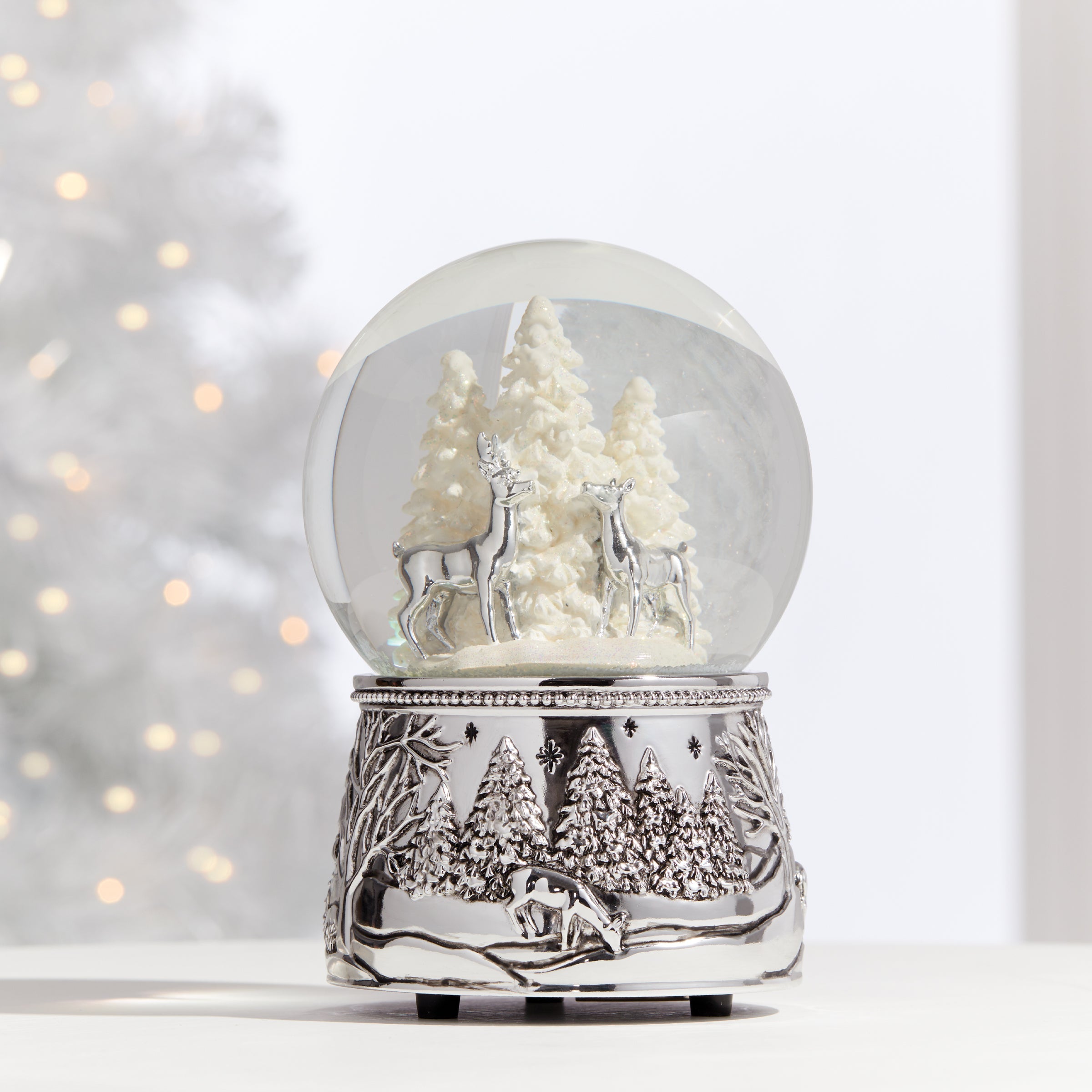 Reindeer Snow Globe with Silent Night Music | North Pole Bound Collection