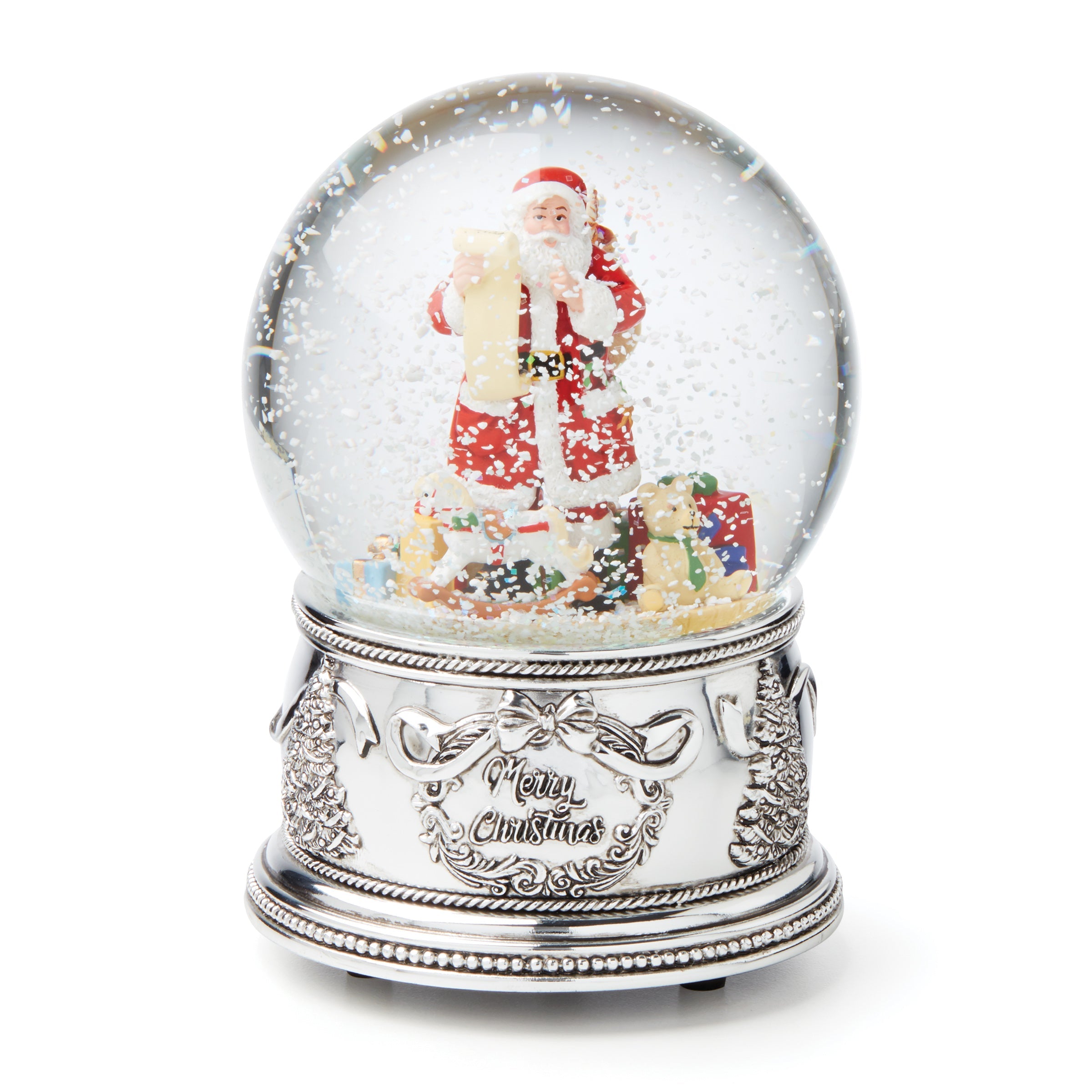 Musical Santa Snow Globe with Jingle Bells | Winter Traditions