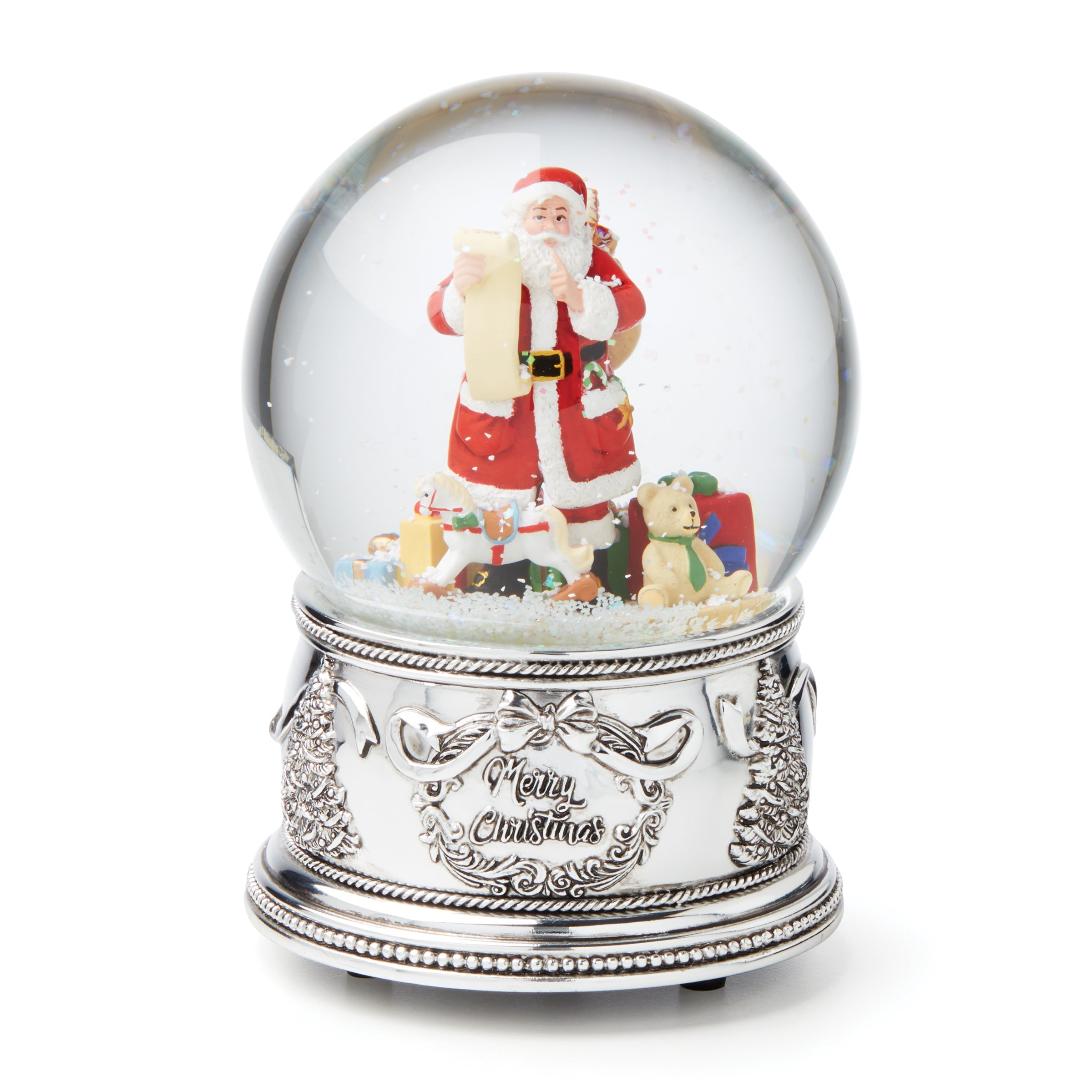 Musical Santa Snow Globe with Jingle Bells | Winter Traditions