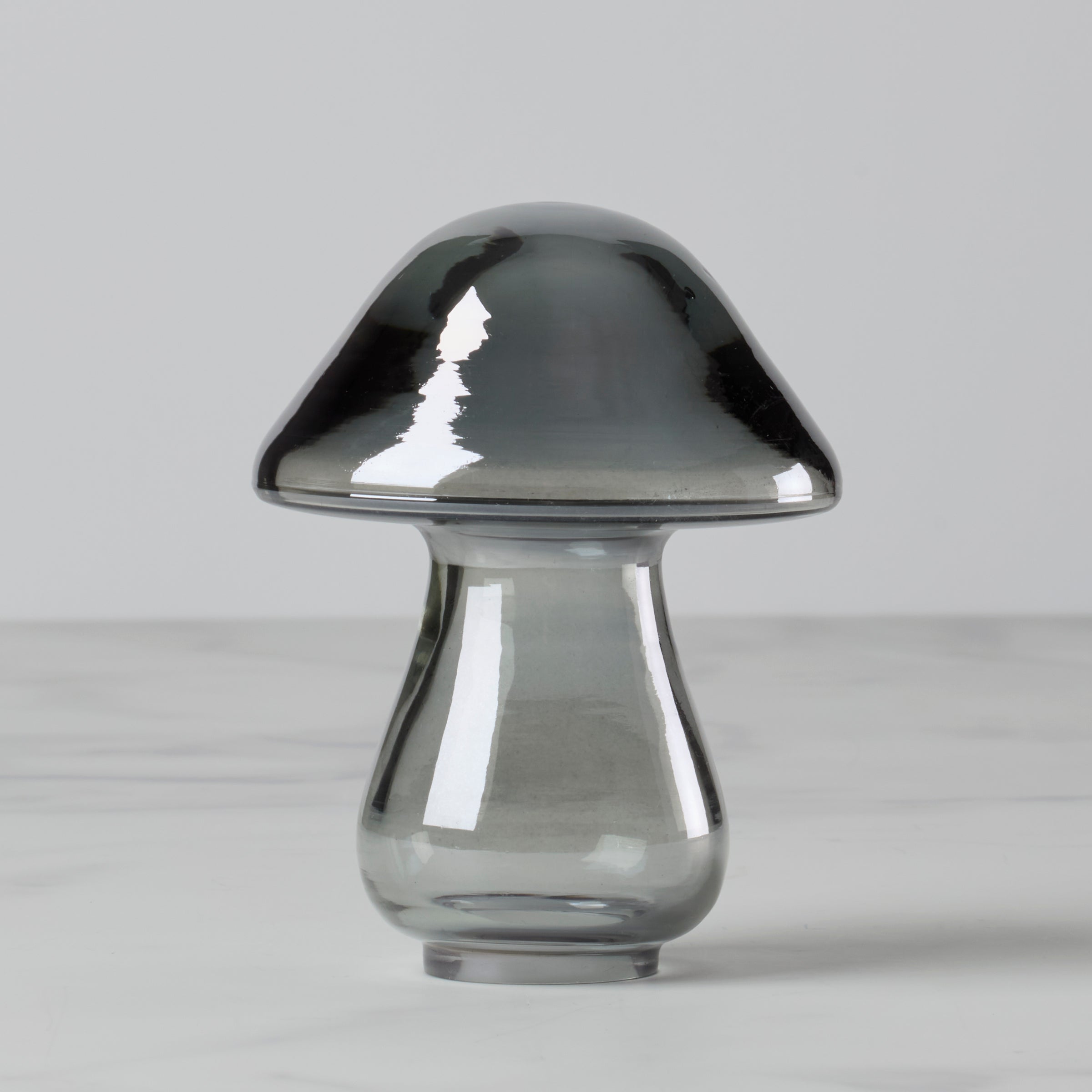 Onyx Luster Glass Mushroom Decor | Medium Size