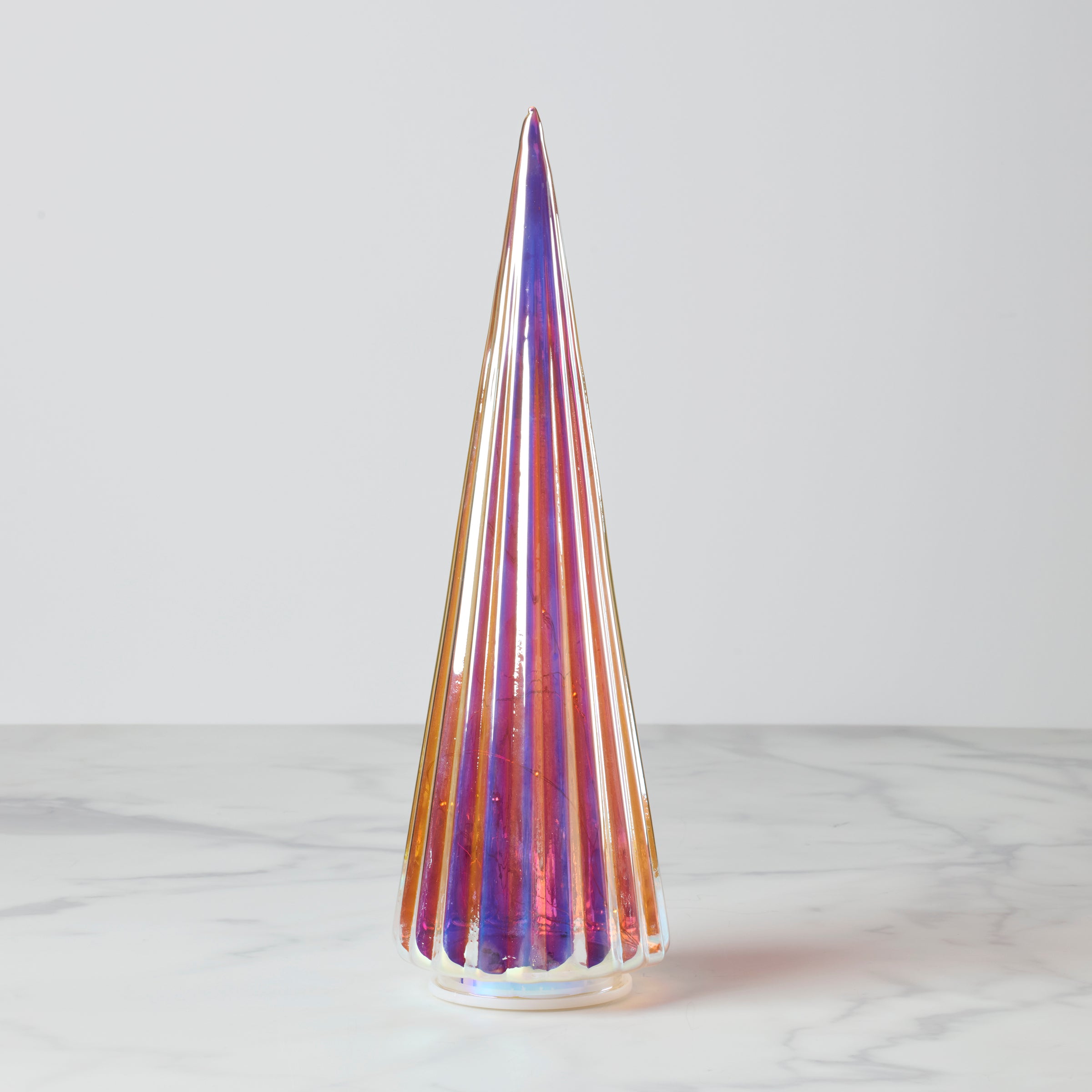 LED Light-Up Glass Christmas Tree for Holiday Decor | Translucent Design
