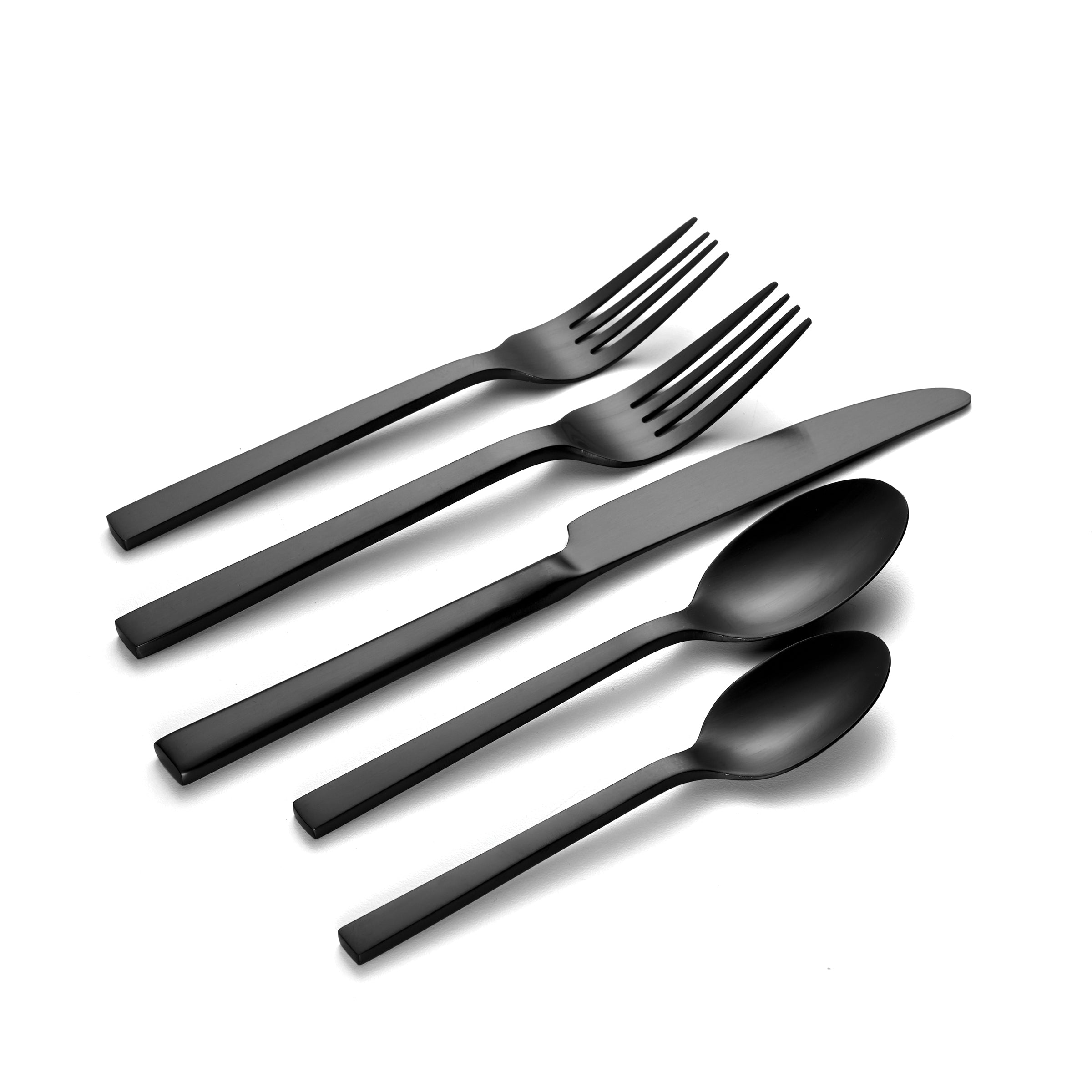 20-Piece Matte Black Flatware Set for Dining | Chefs Table