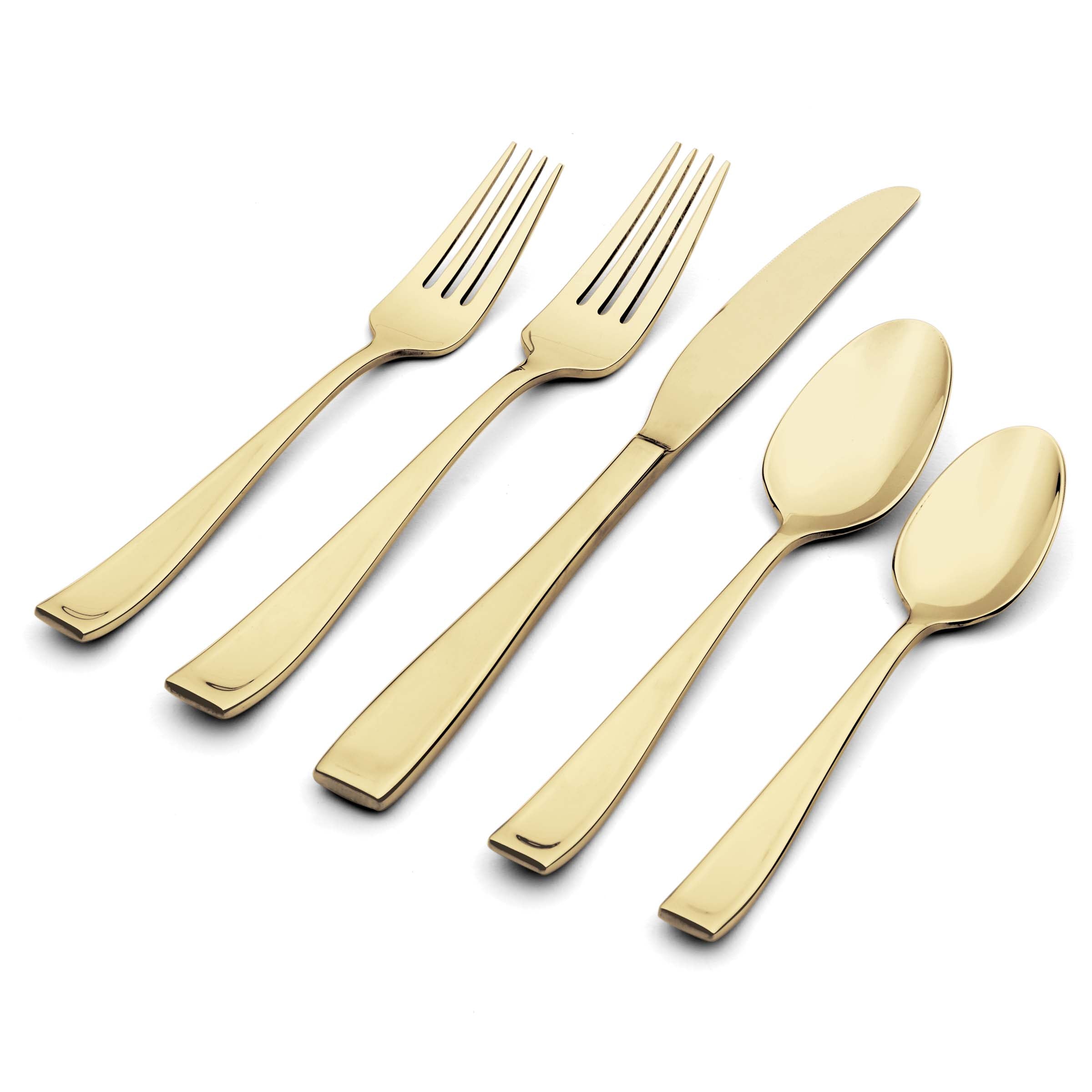 Champagne Satin Flatware Set 20-Piece | Moda Lux