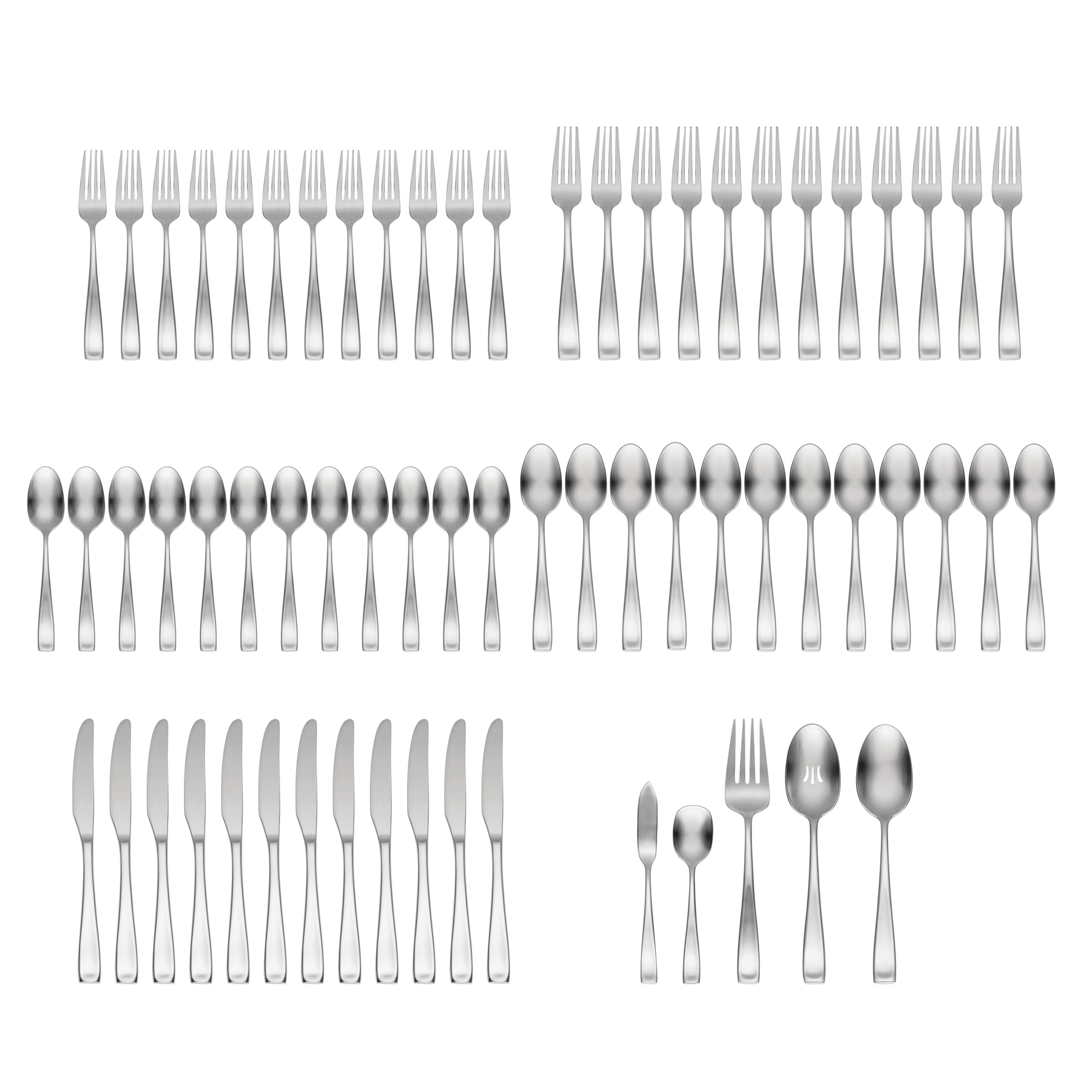 65-Piece Satin Flatware Set for Dining & Entertaining | Moda