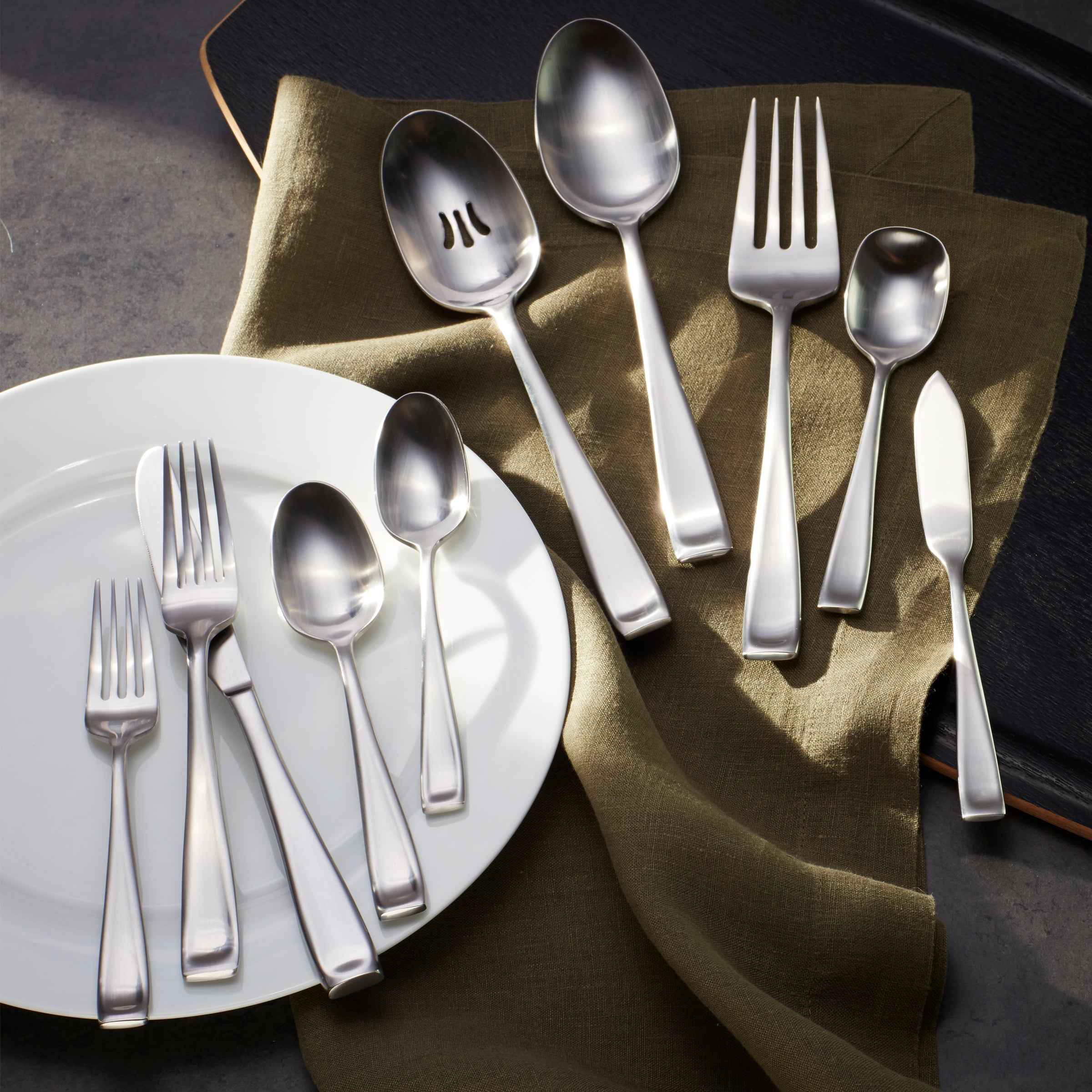 65-Piece Satin Flatware Set for Dining & Entertaining | Moda
