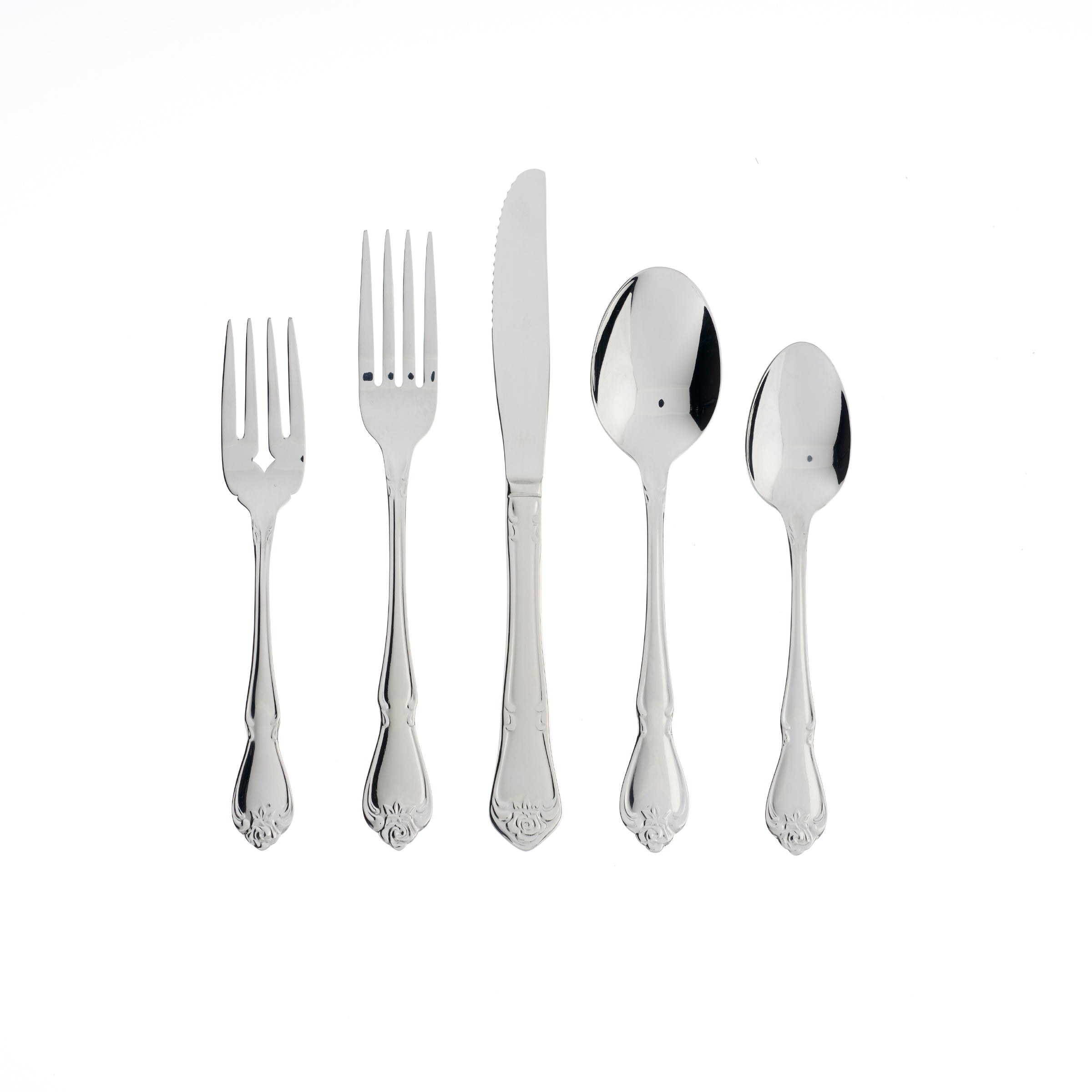 Vintage Sterling Silver Flatware Set 20-Piece | True Rose