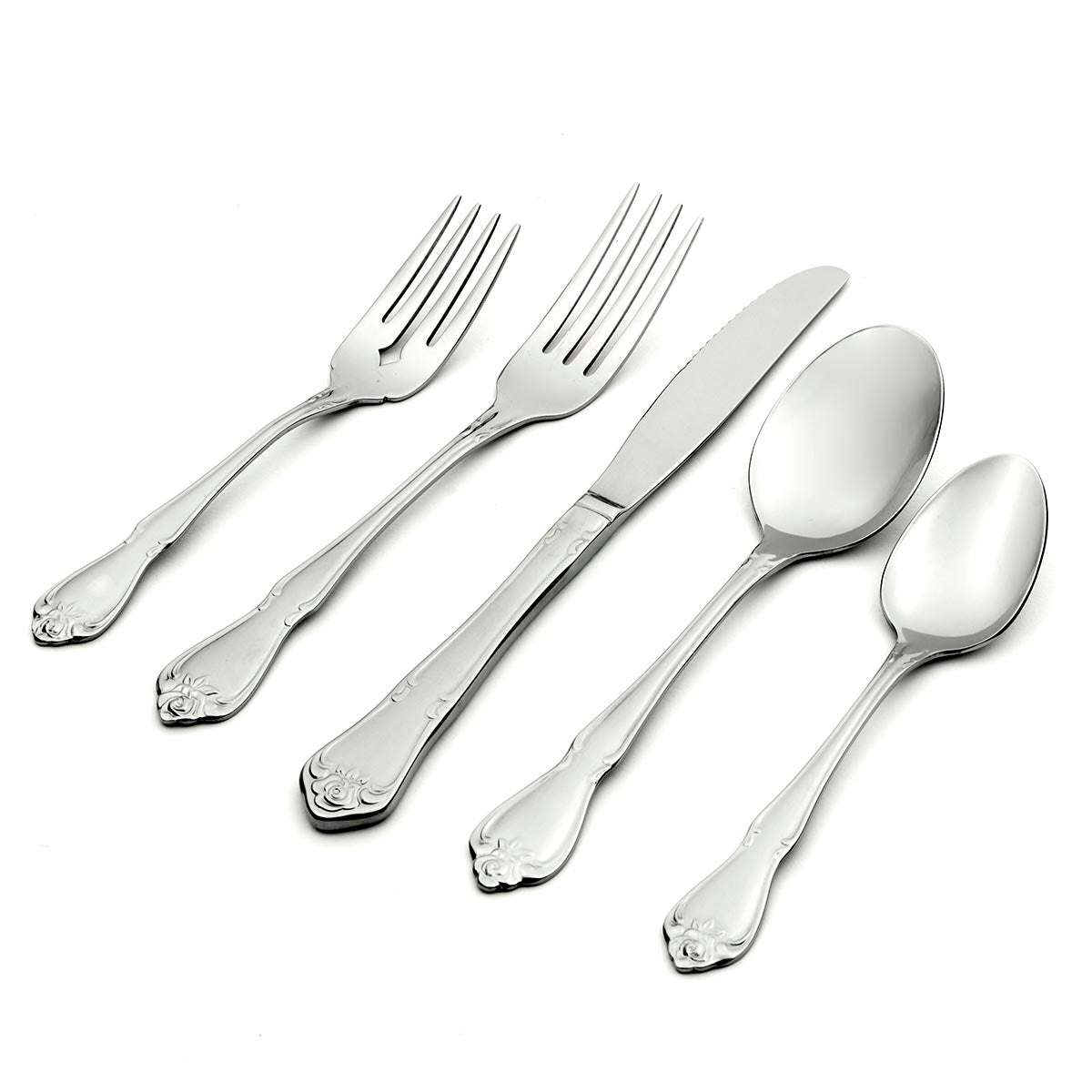 Vintage Sterling Silver Flatware Set 45-Piece | True Rose