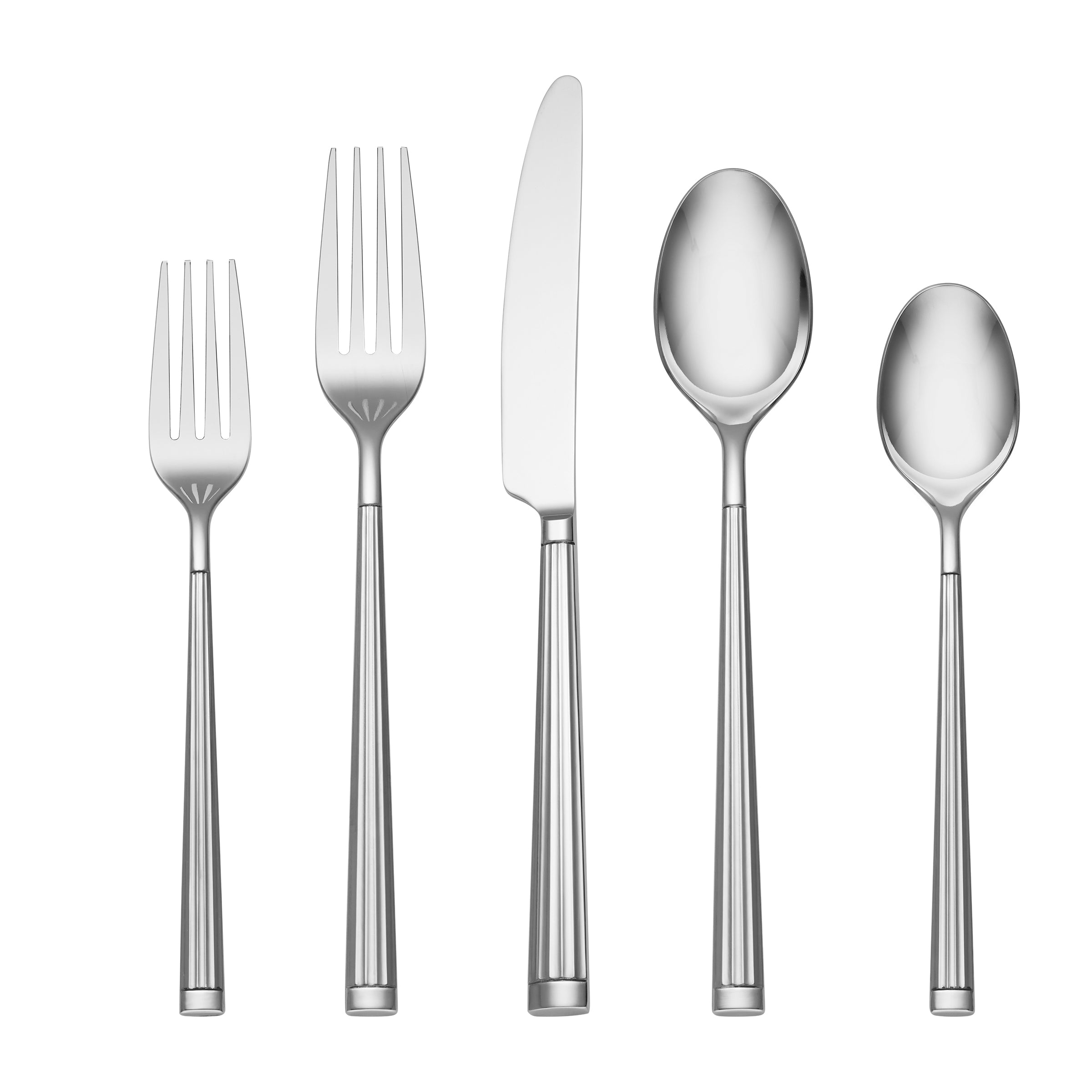 20 Piece Flatware Set with Elegant Fluted Design | Robyn
