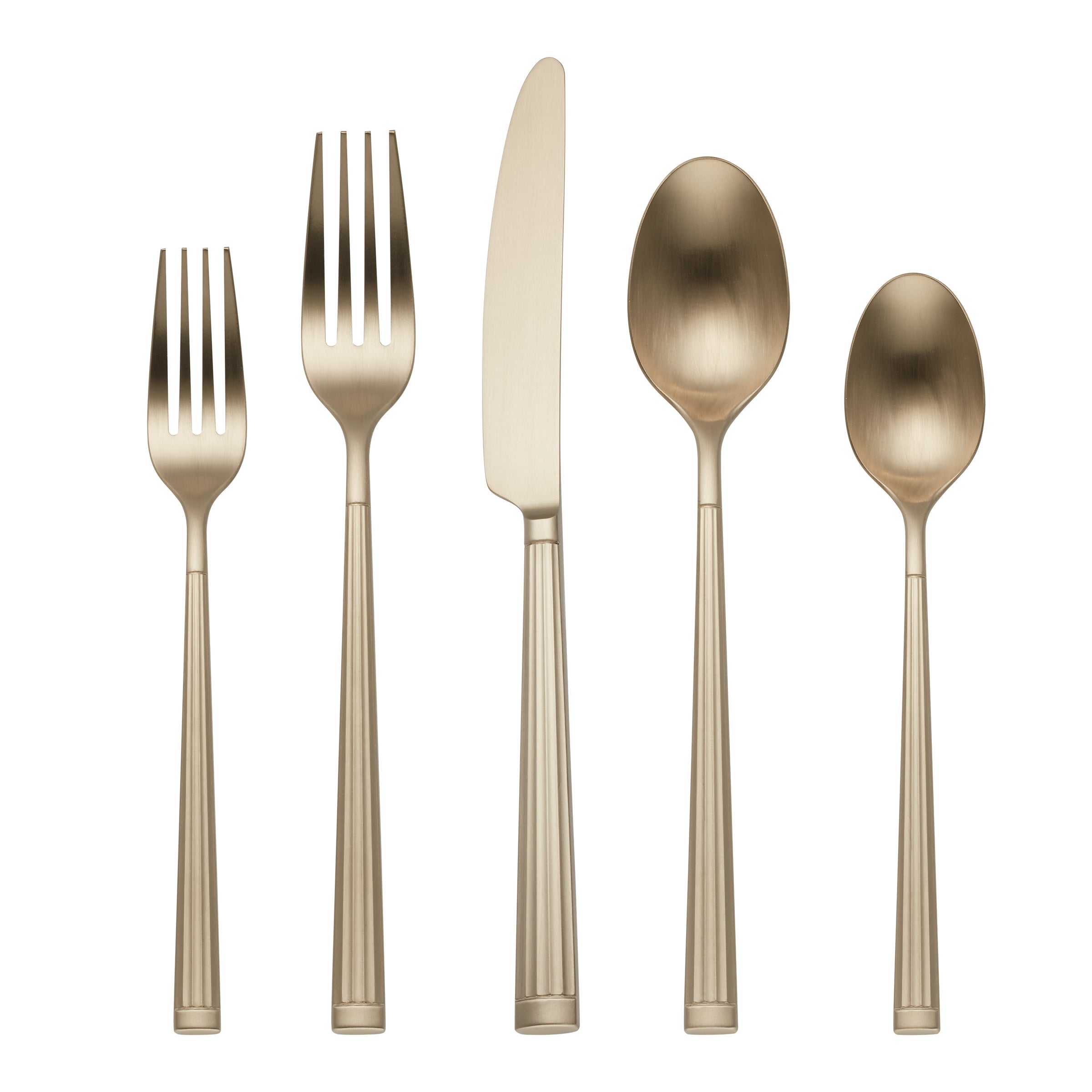 Champagne Mist Satin Flatware Set - 20 Piece | Robyn