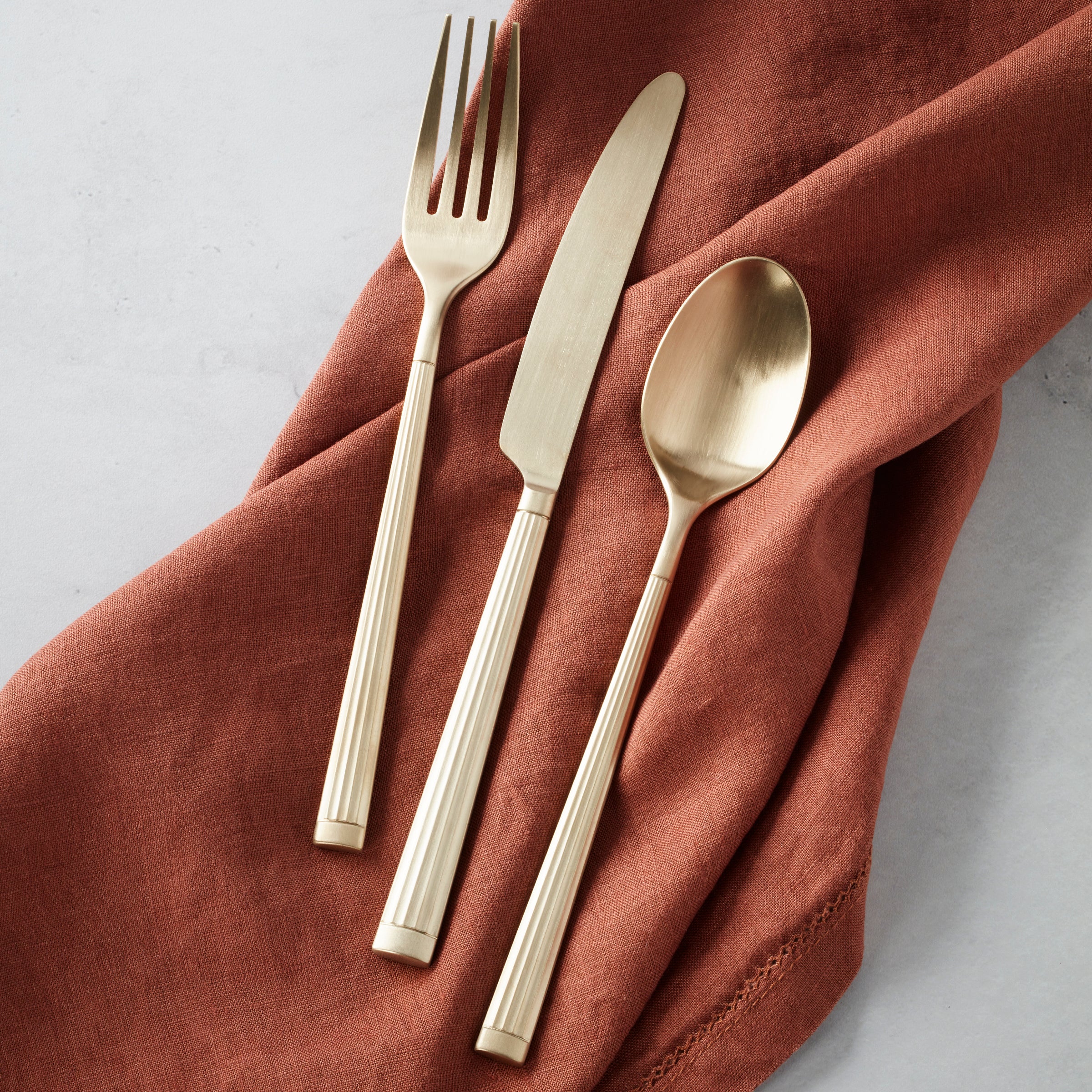Champagne Mist Satin Flatware Set - 20 Piece | Robyn