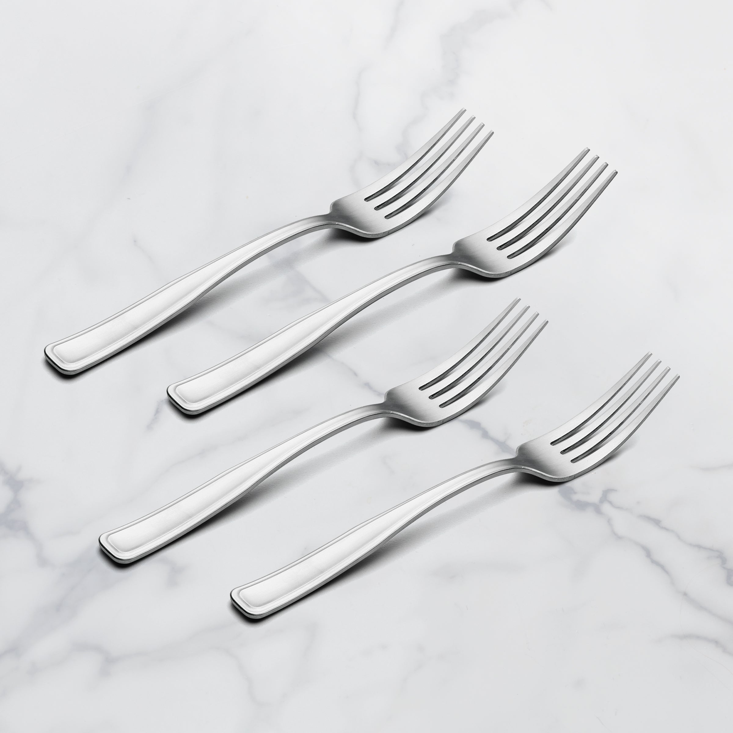 Reid Satin Salad Forks - Set of 4 for Formal Dining | Classic Flatware