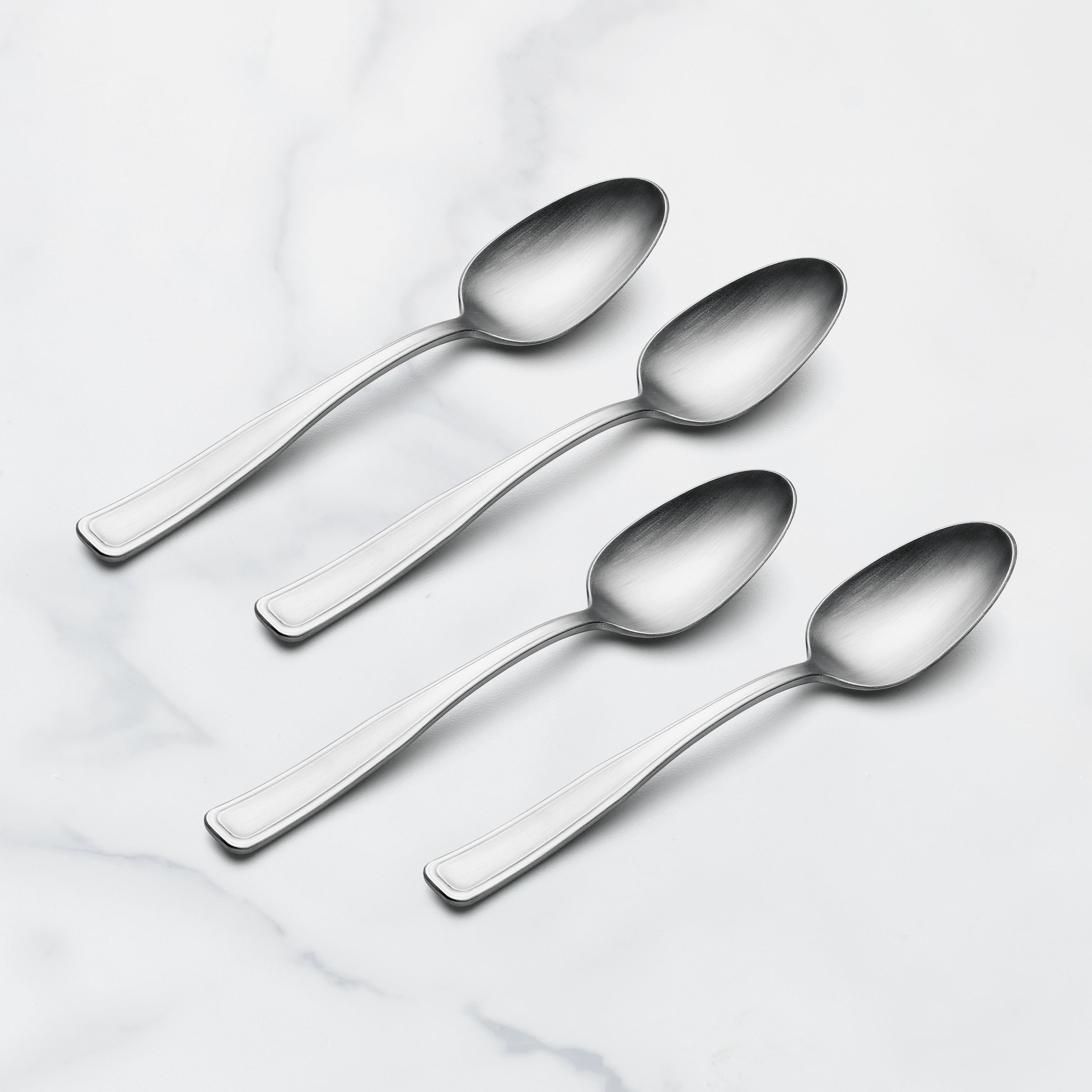 Reid Satin Dinner Spoons - Set of 4 | Classic Flatware for Everyday Use