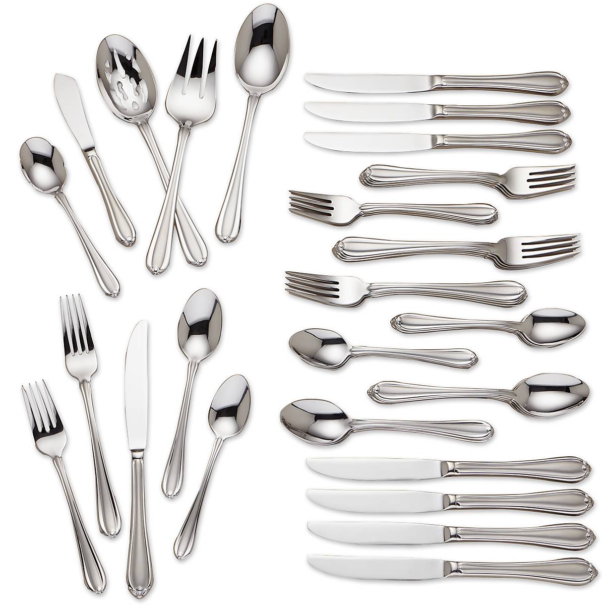 Melon Bud Frosted 45-Piece Stainless Steel Flatware Set | Gorham