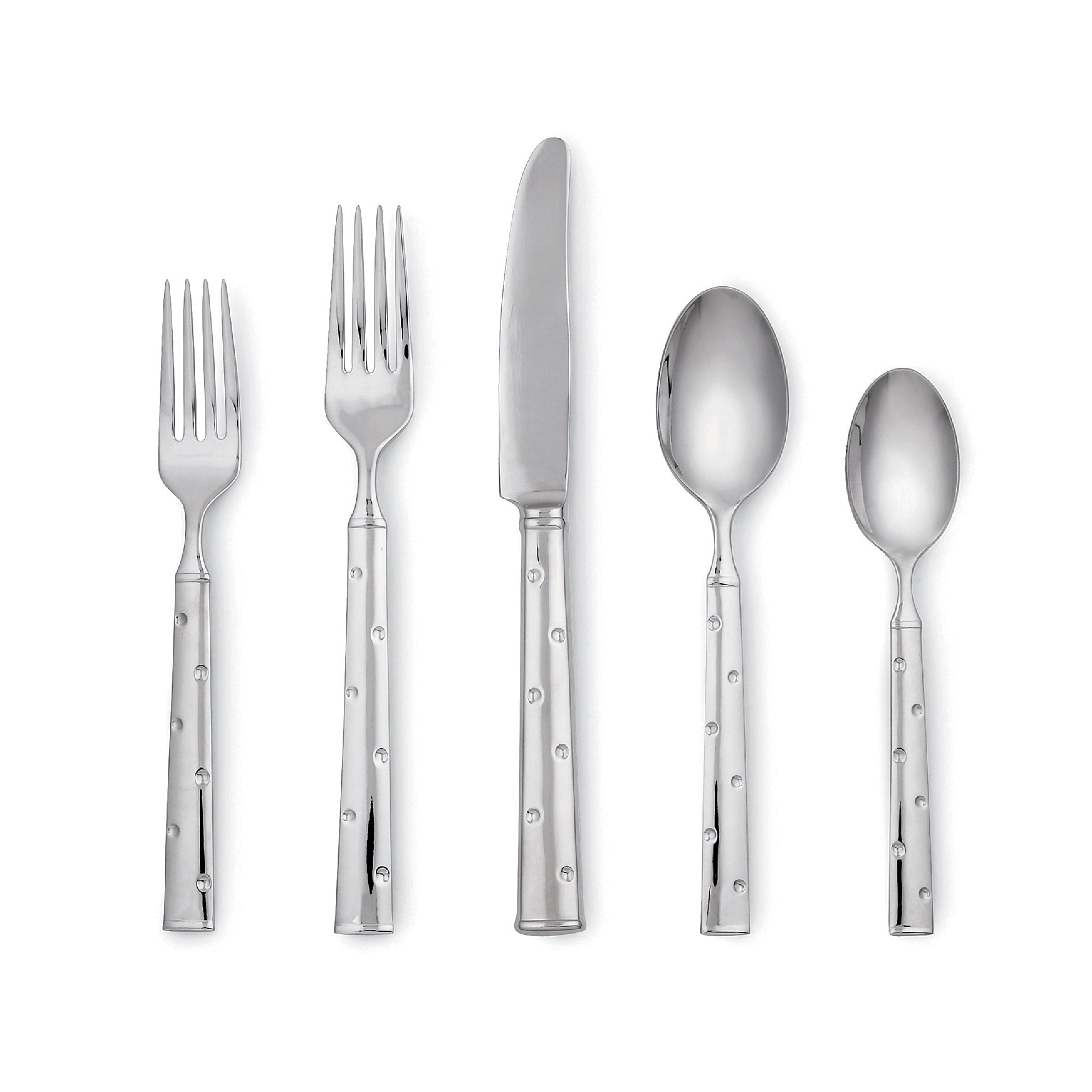 Stainless Steel Flatware Set with Dot Design | Larabee Dot 20-Piece