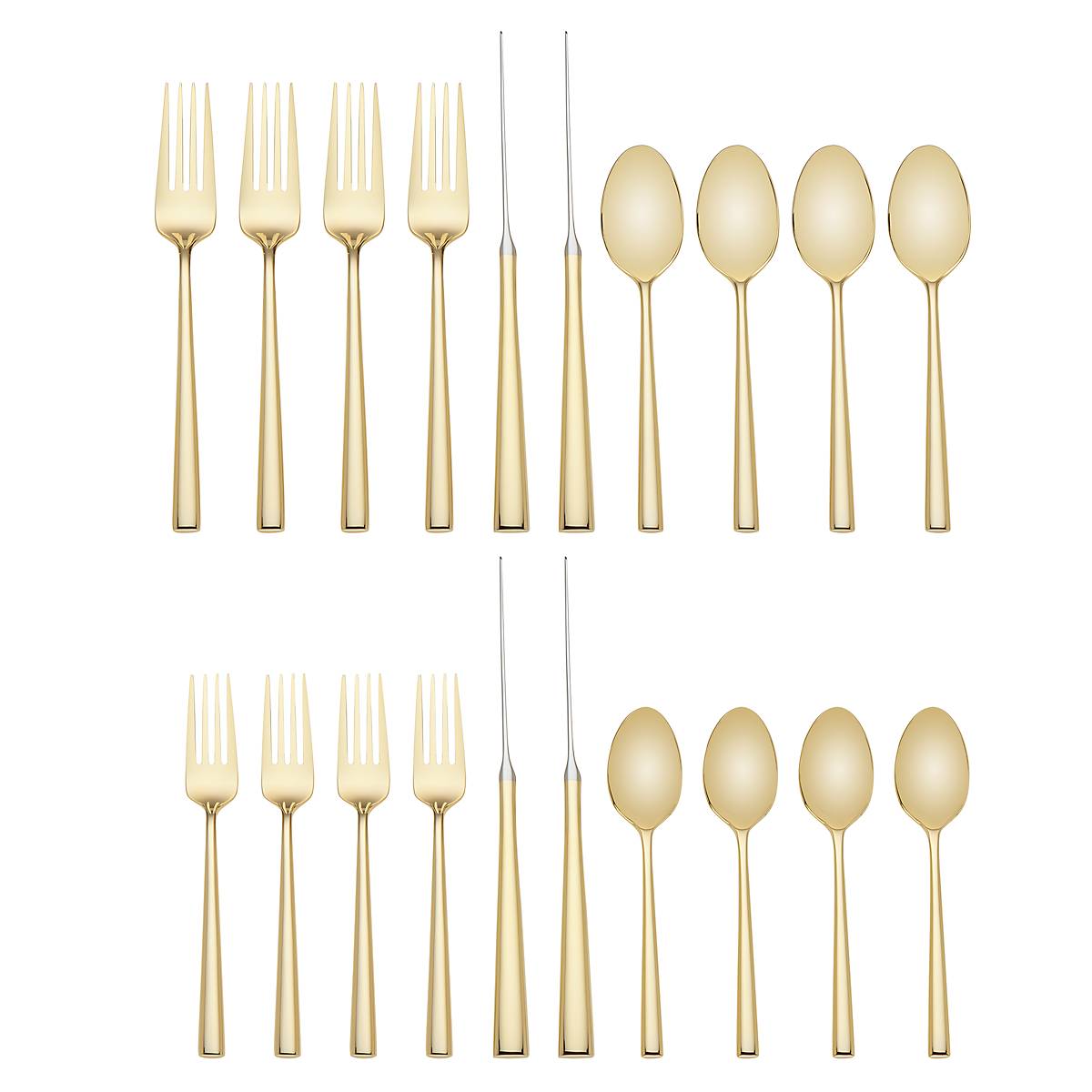 Gold-Plated 20-Piece Flatware Set for Elegant Dining | Malmo Gold