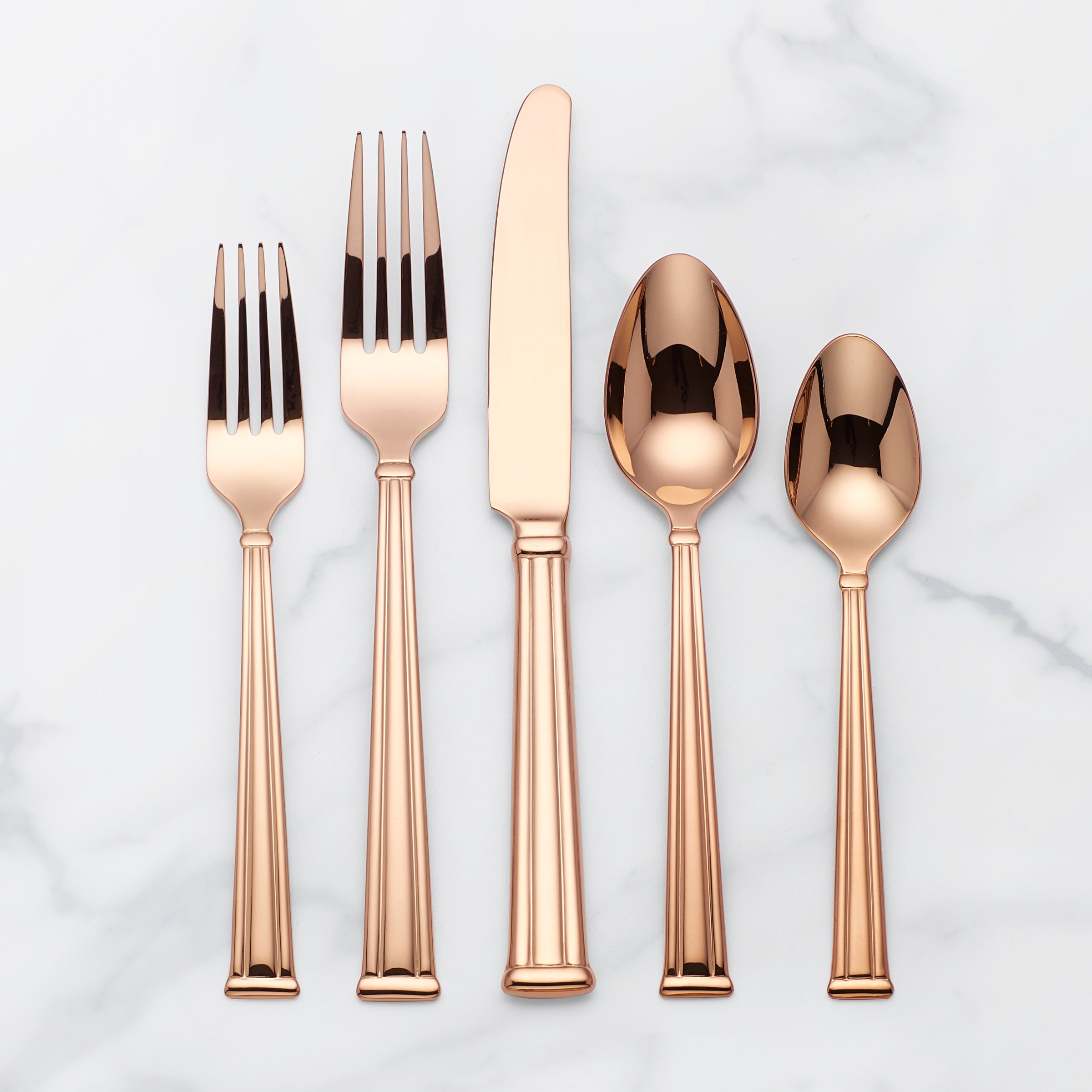 20-Piece Stainless Steel Flatware Set with Slim Design | Cantwell Gold