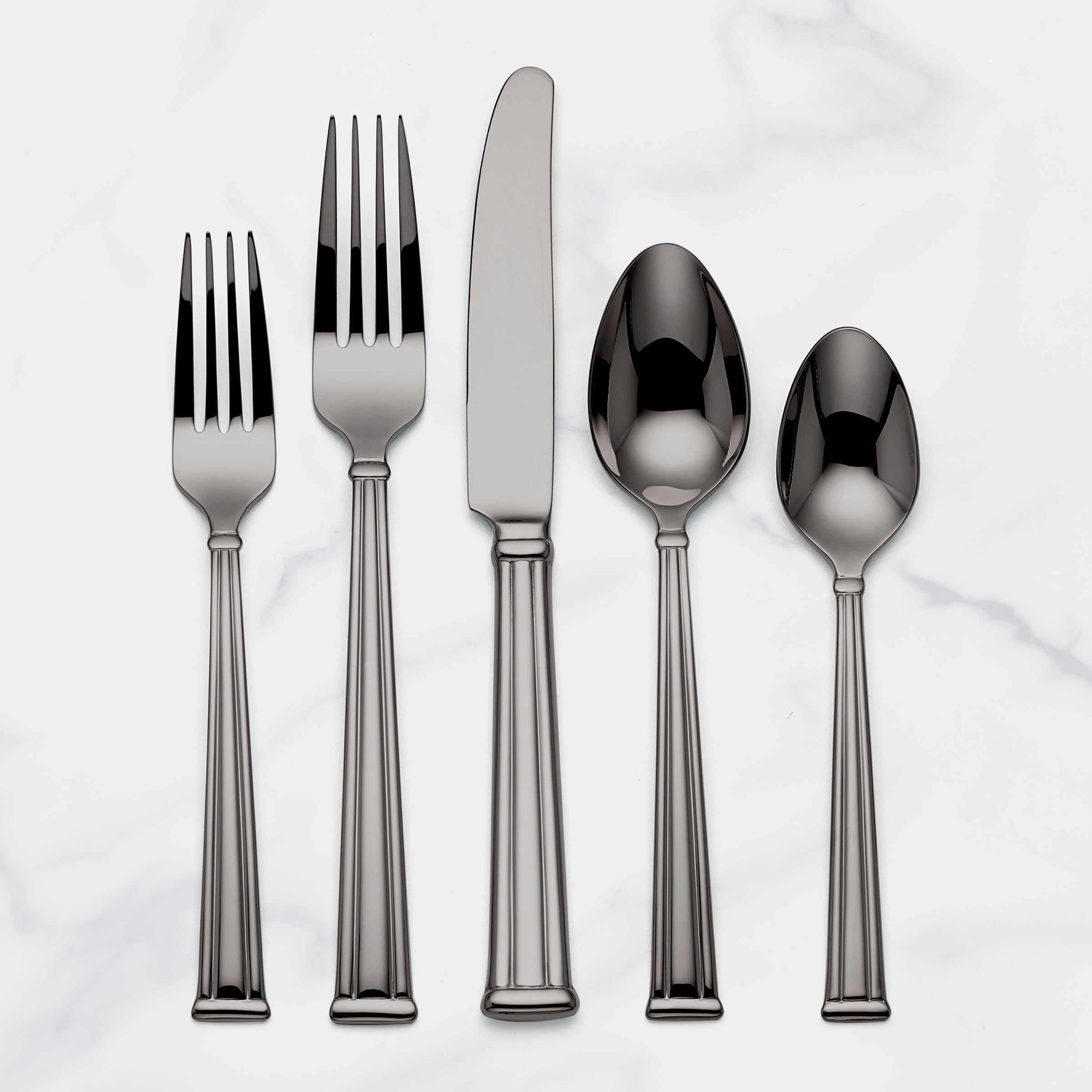 20-Piece Stainless Steel Flatware Set with Slim Design | Cantwell Graphite