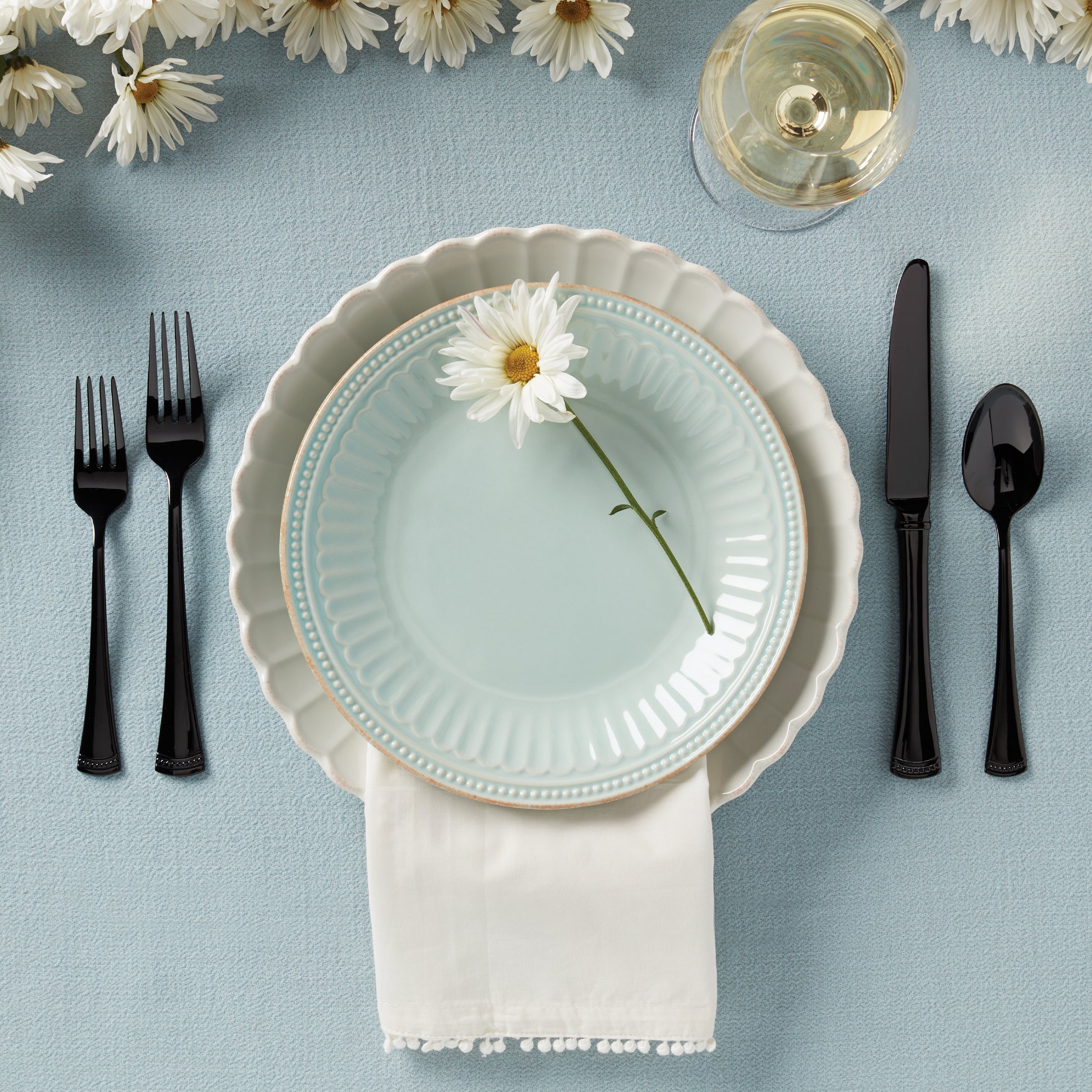 Black Mirror Flatware Set 20-Piece for 4 People | Portola