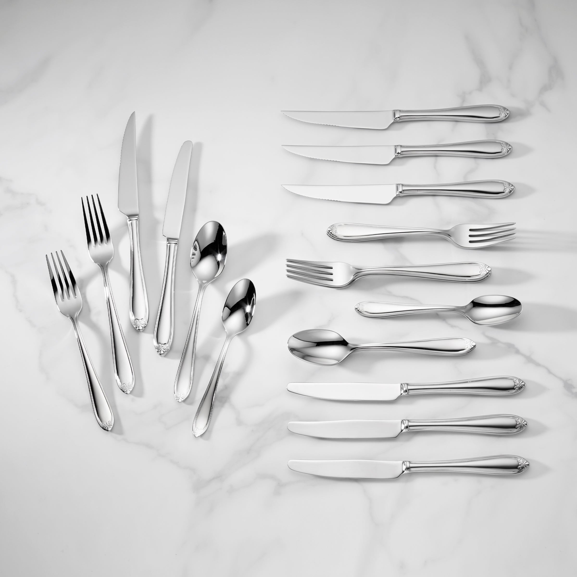 18/10 Stainless Steel Flatware Set 24-Piece for Dining | Forest Park