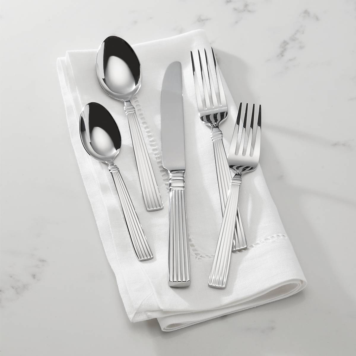 65-Piece Stainless Steel Flatware Set for 12 | Crescendo II