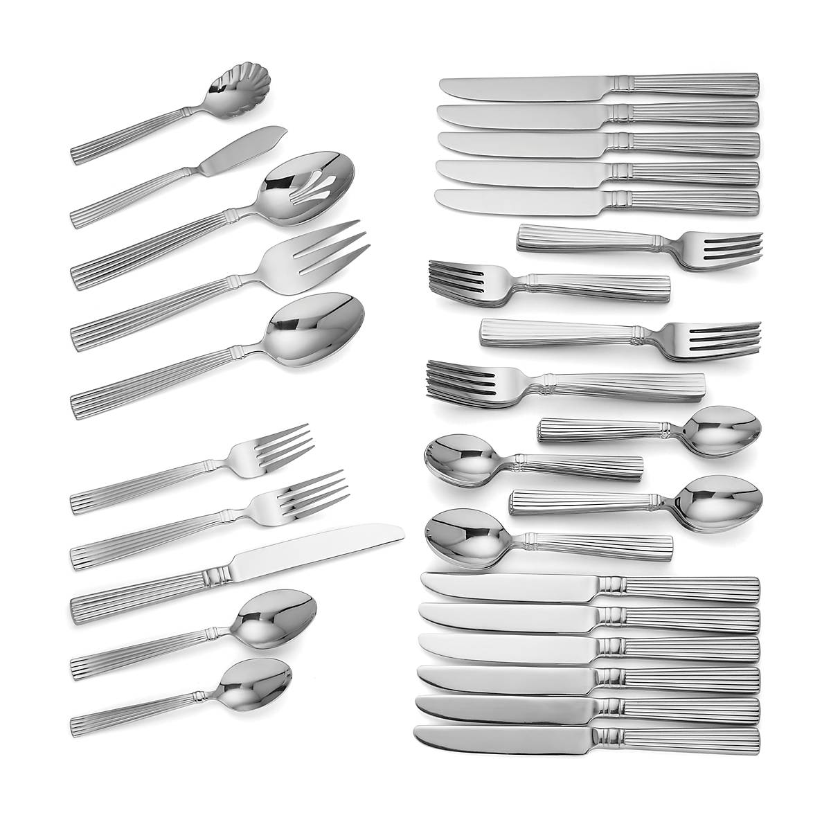 65-Piece Stainless Steel Flatware Set for 12 | Crescendo II