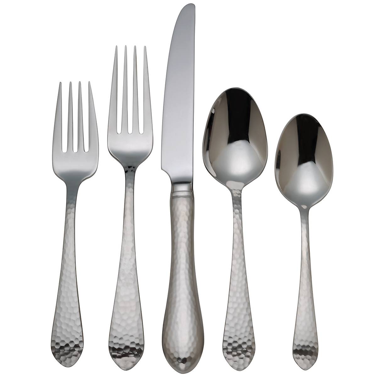 Hammered Antique 5-Piece Dinnerware Set | Old English Design