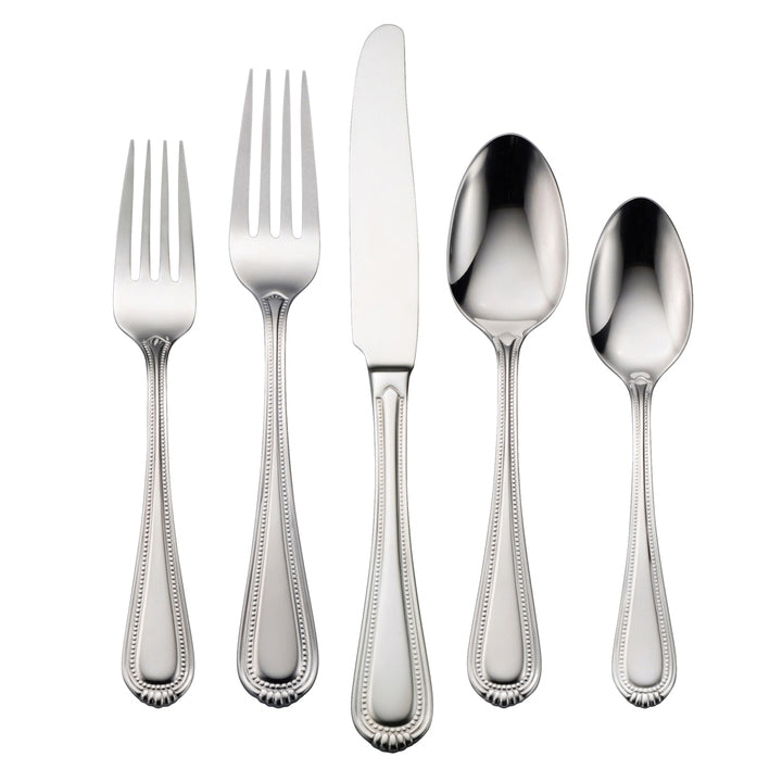 45-Piece Beaded Edge Flatware Set for Elegant Dining | Countess