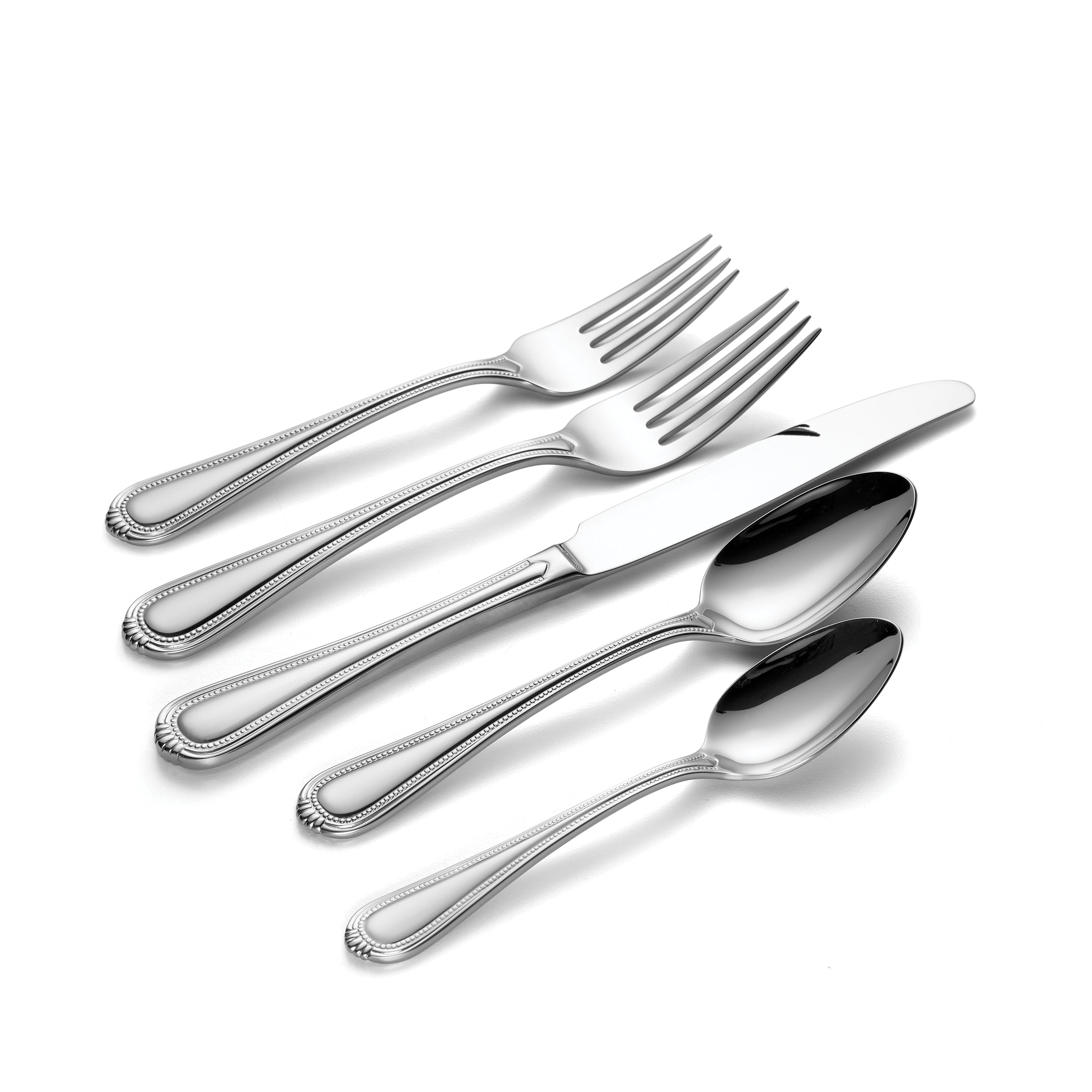 50-Piece Flatware Set with Bead-Edge Design | Countess