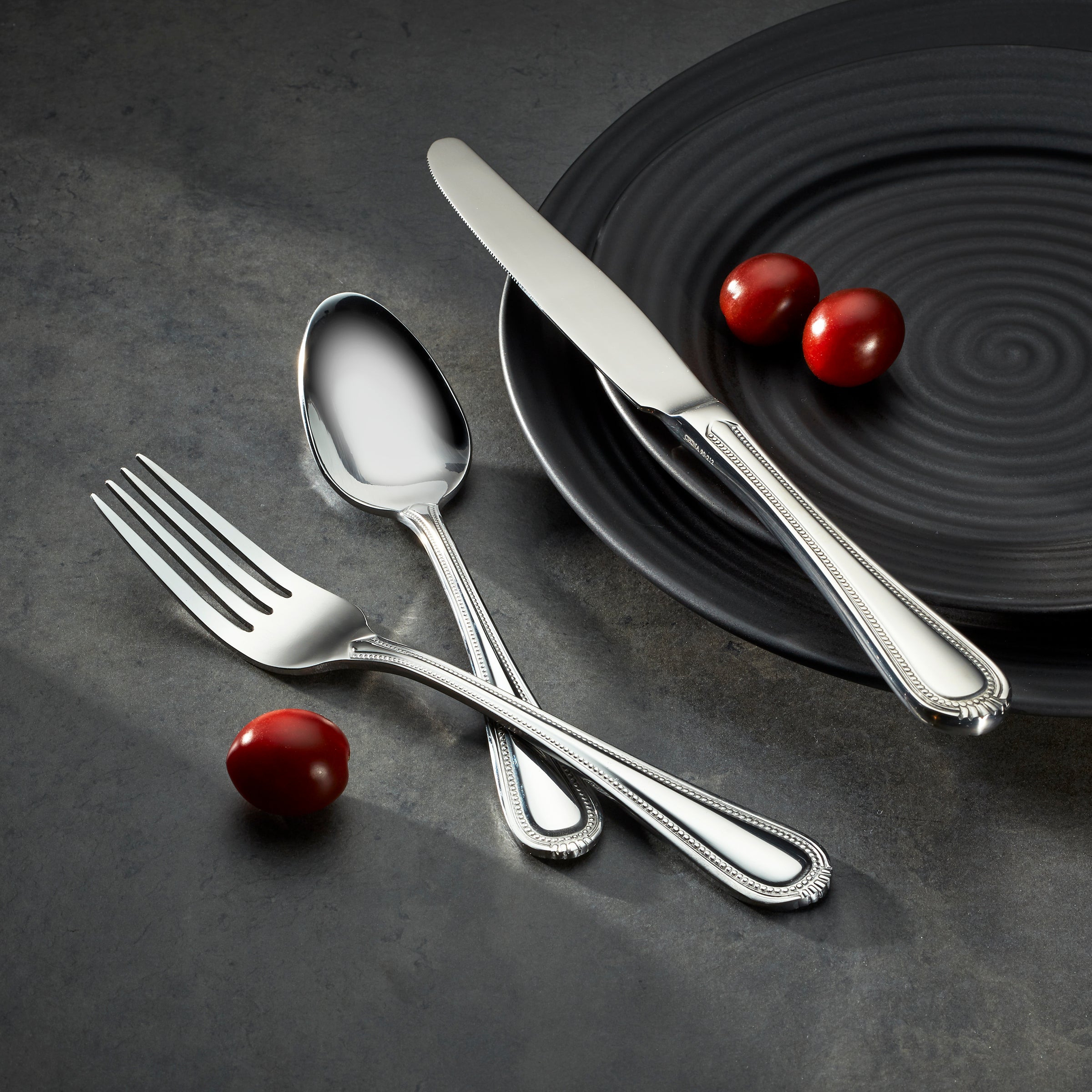 50-Piece Flatware Set with Bead-Edge Design | Countess