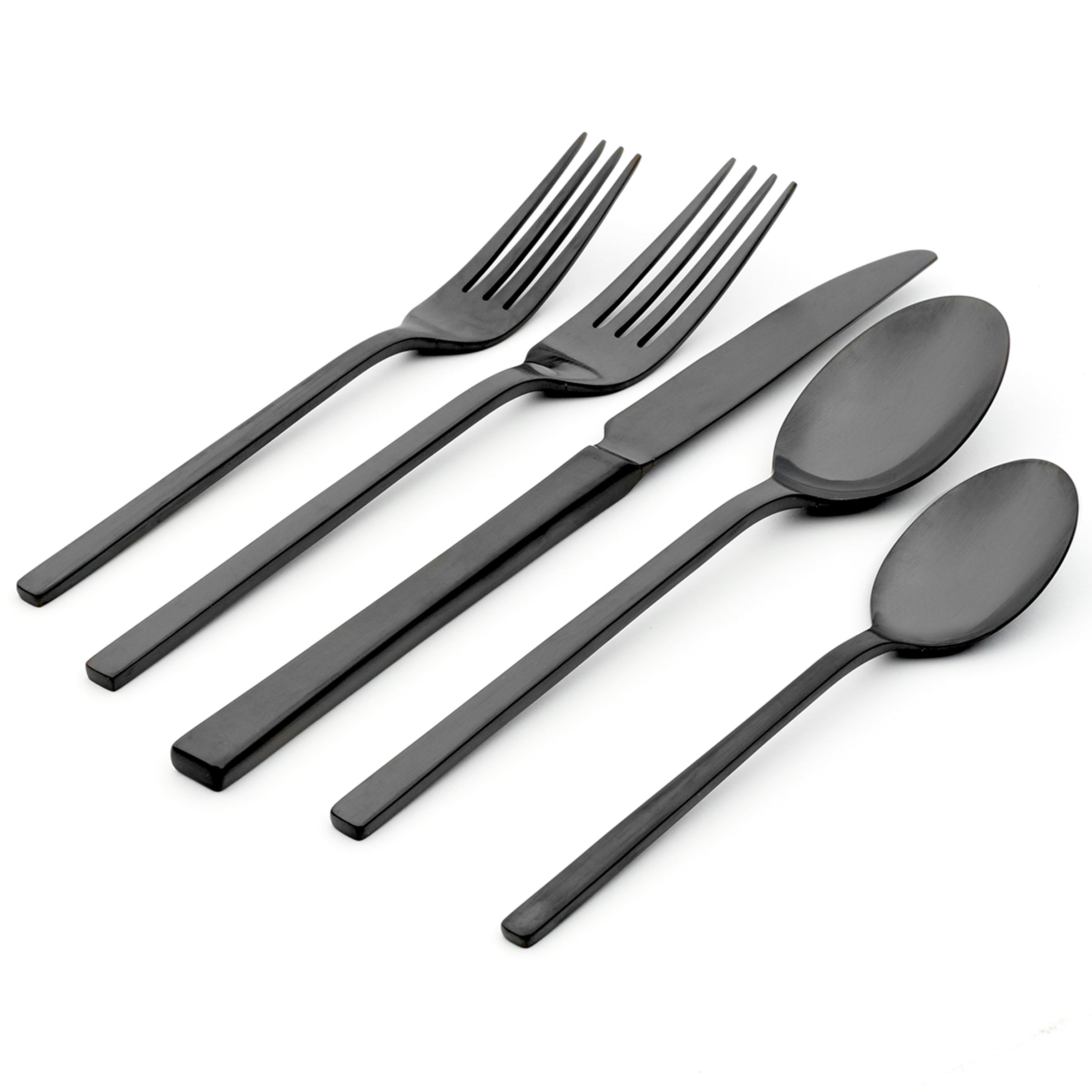 20-Piece Flatware Set in Midnight Black | Allay
