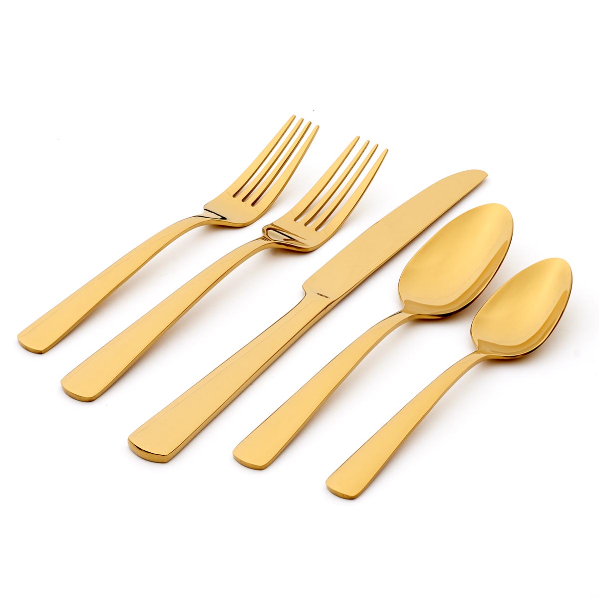 Gold Mirror Flatware Set 23-Piece for Everyday & Formal Dining | Aptitude