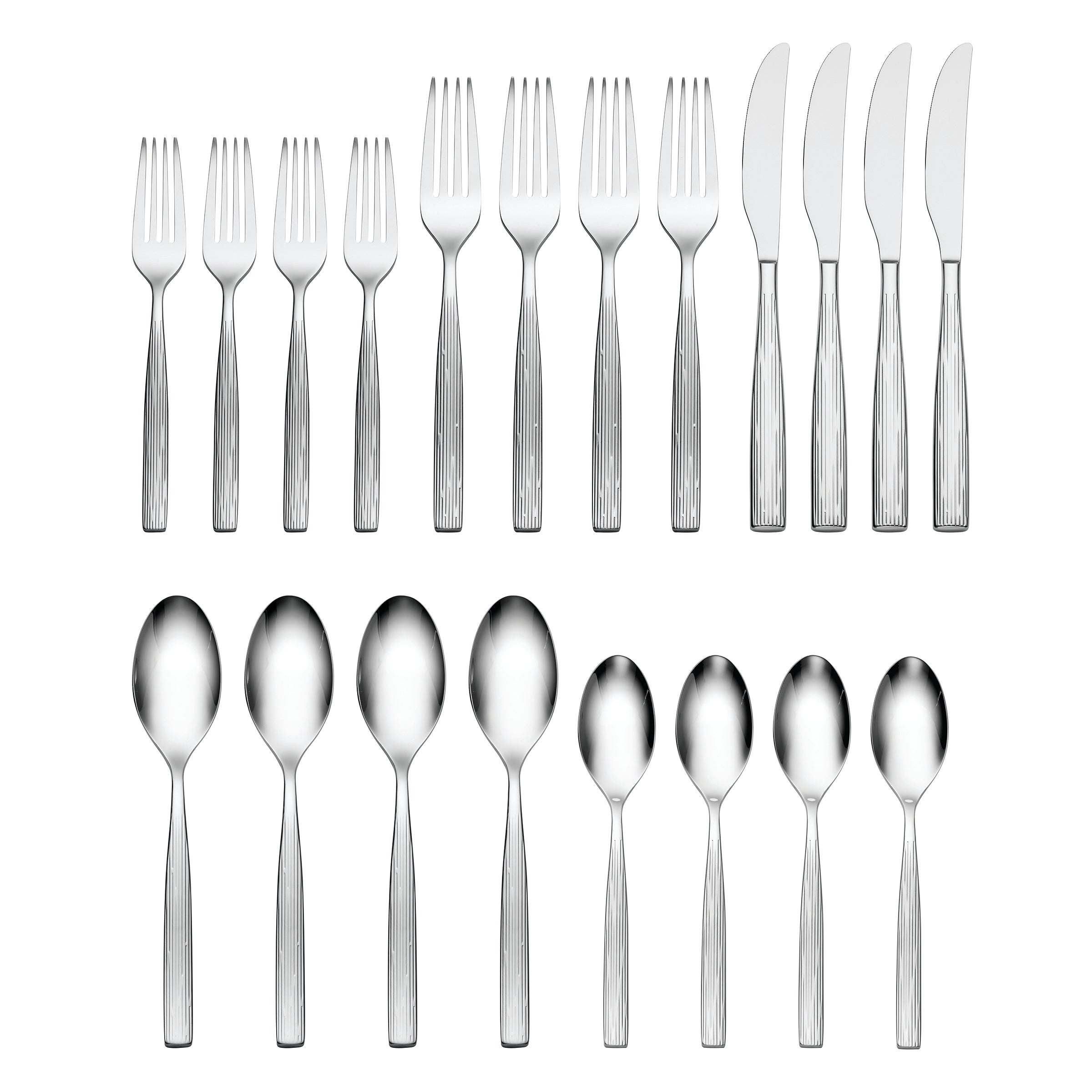 20 Piece Flatware Set with Timeless Design | Ensley by Oneida
