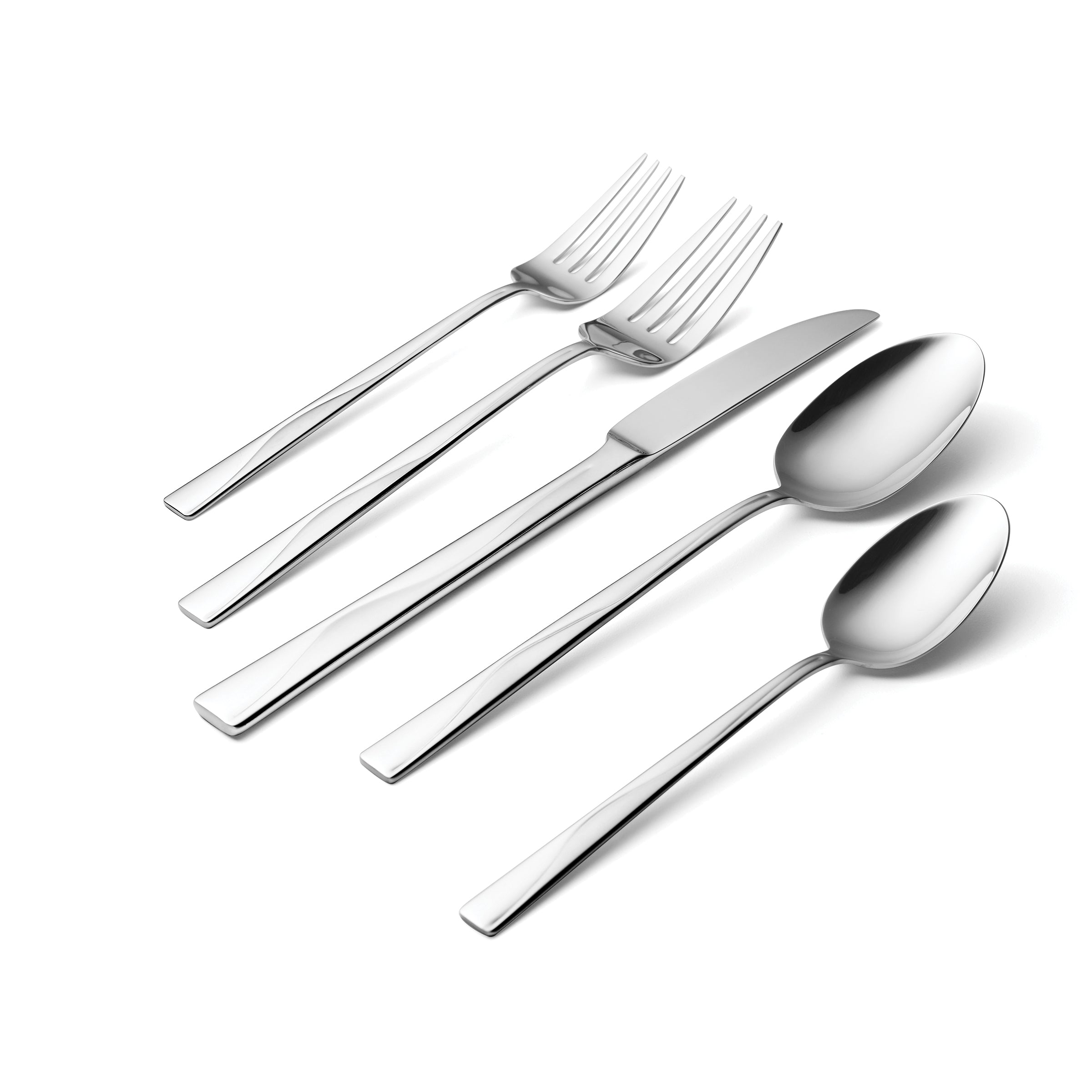 20-Piece Flatware Set with Curved Design | Oneida Stream Collection