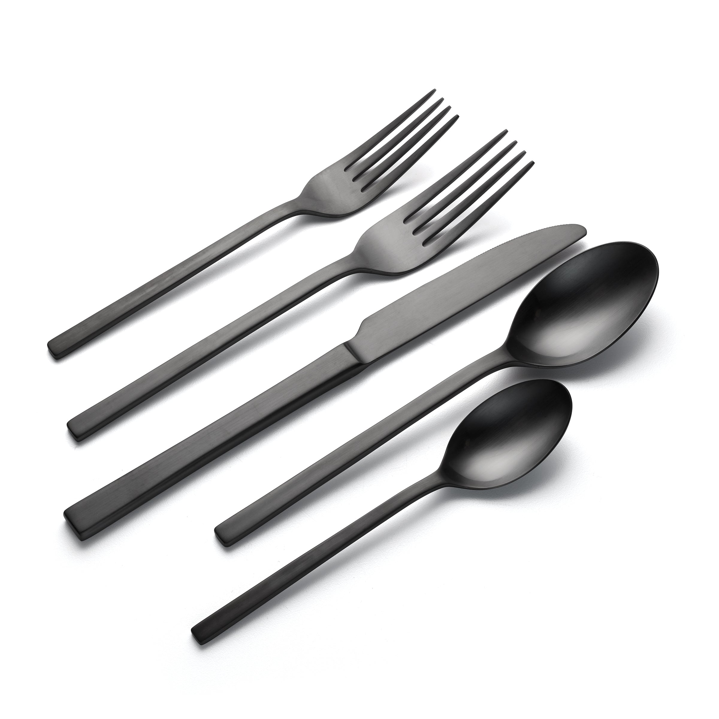 40-Piece Flatware Set in Black & Champagne | Allay